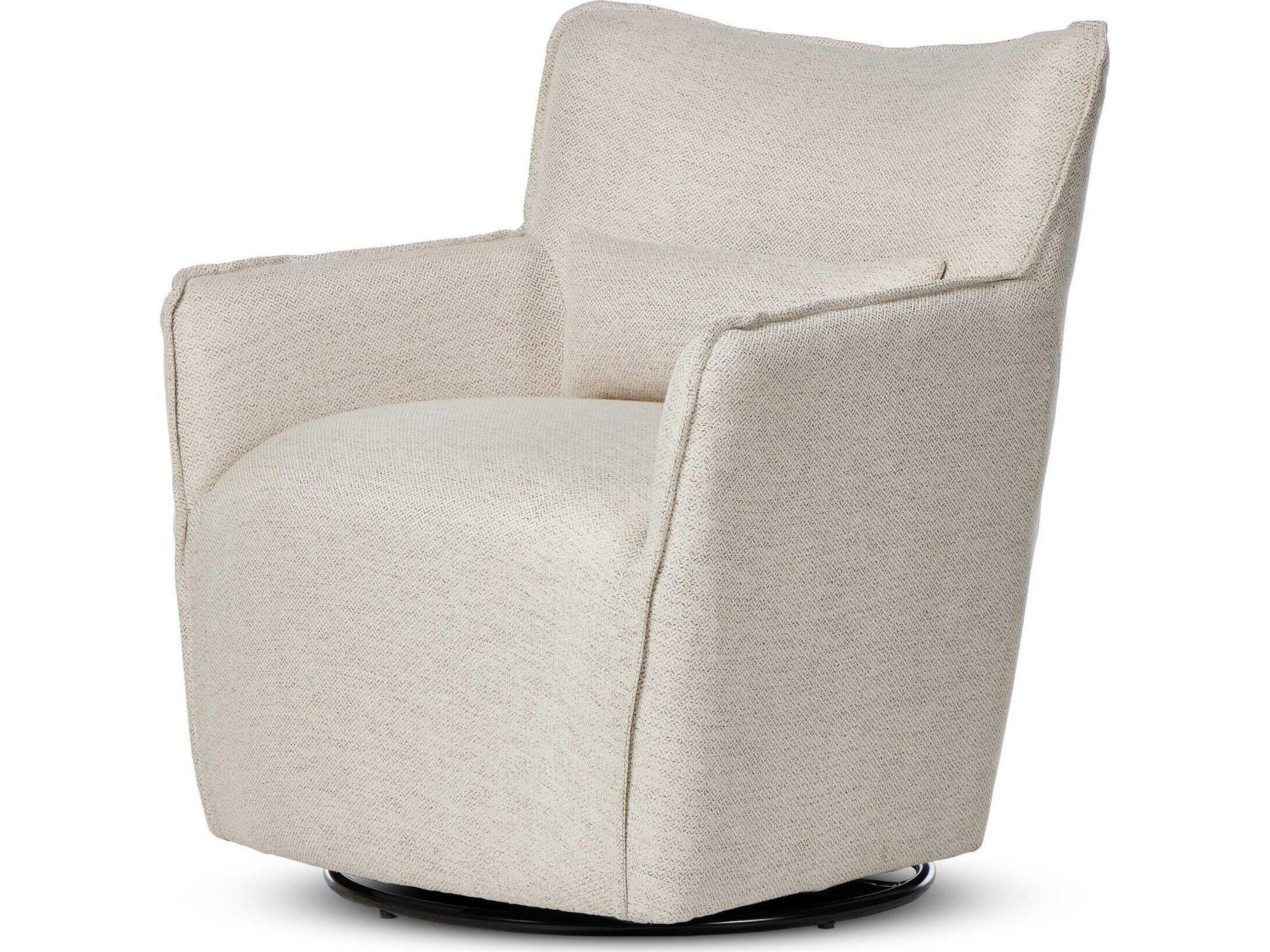 Four Hands Atelier Kimble Swivel Gray Fabric Accent Chair