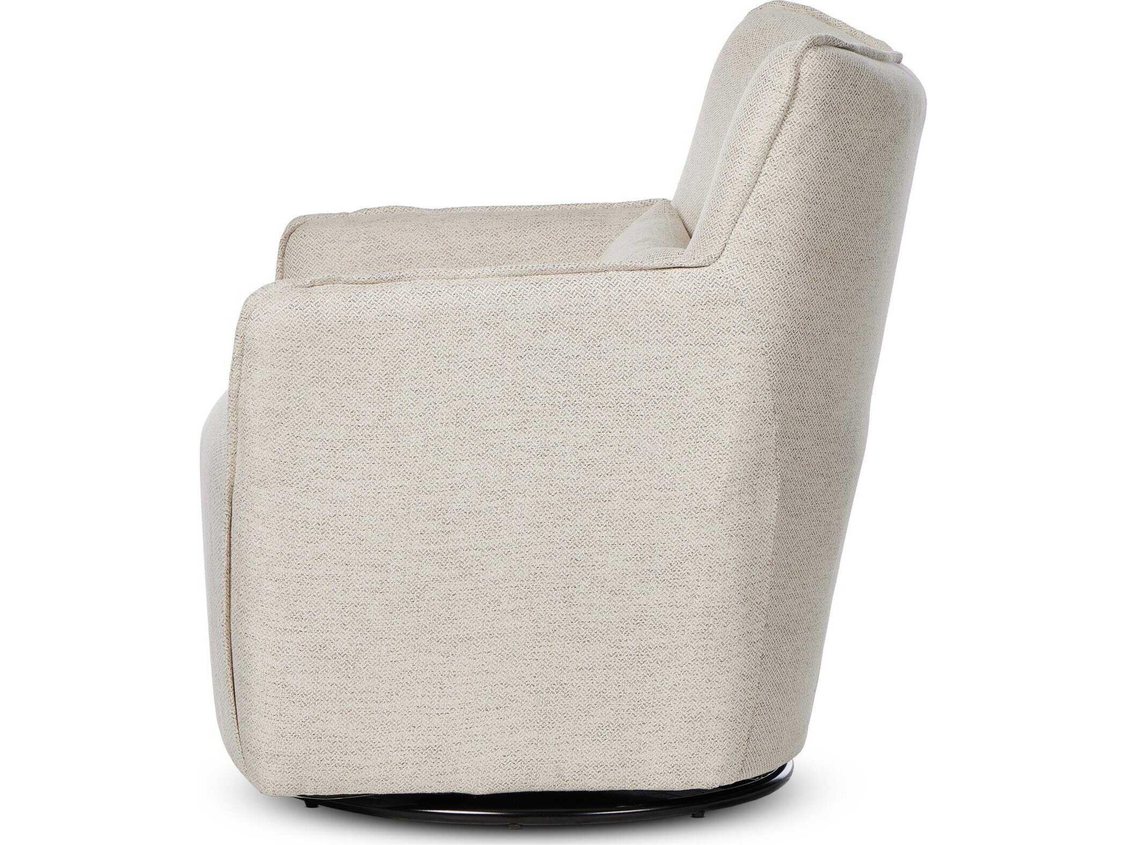 Four Hands Atelier Kimble Swivel Gray Fabric Accent Chair