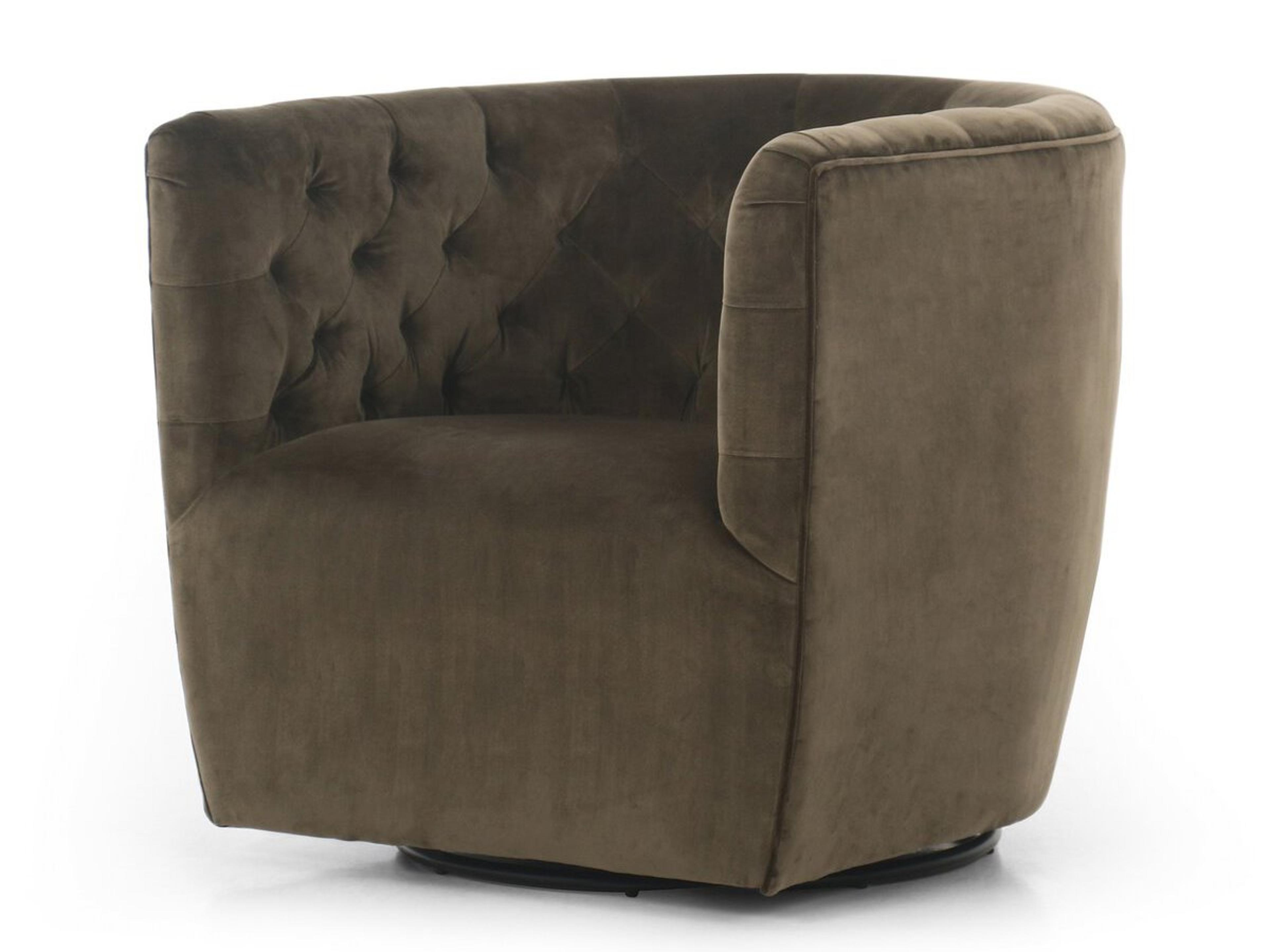 Luxecor Globetrotter Hanover Swivel Green Accent Chair