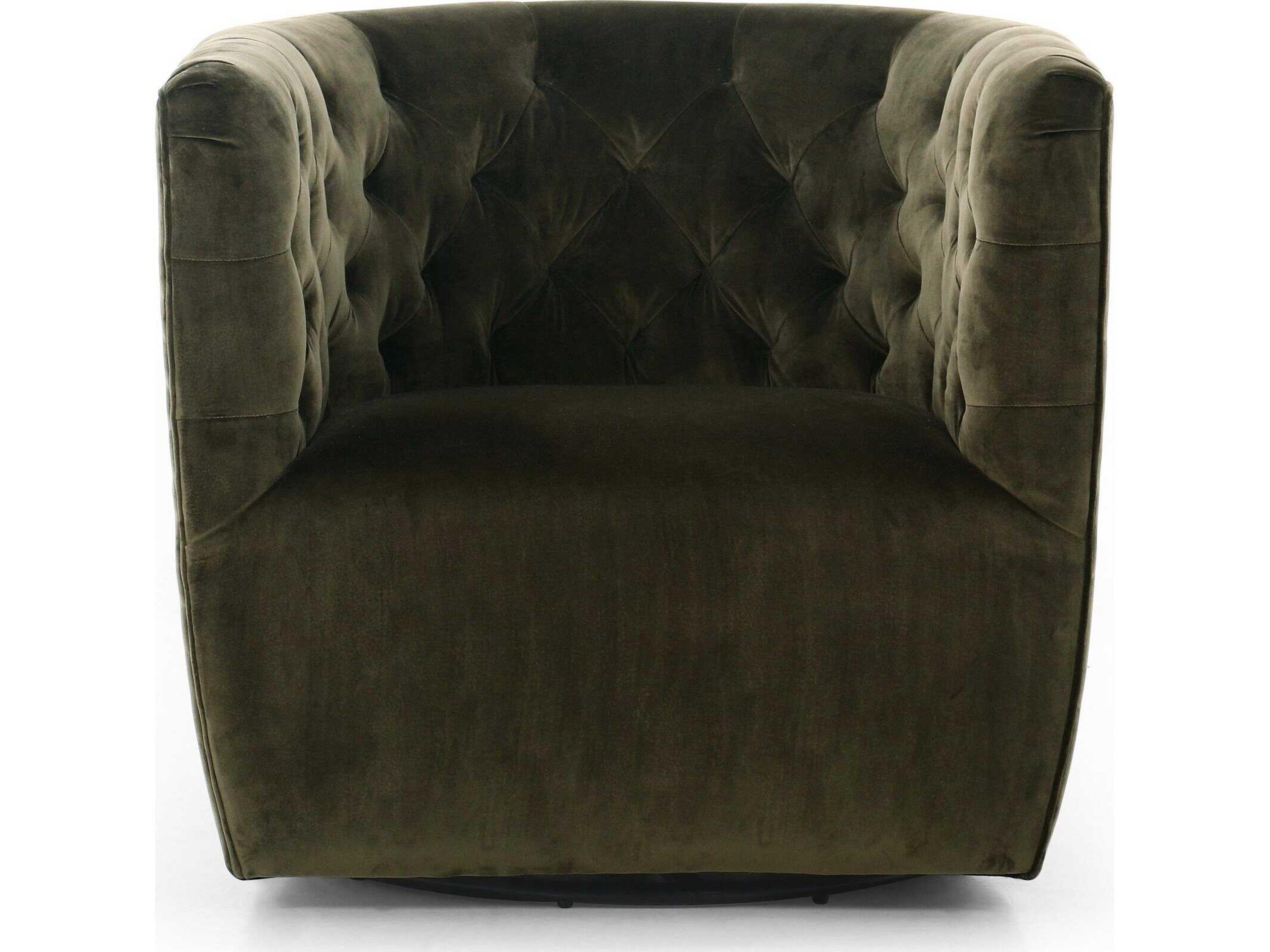 Luxecor Globetrotter Hanover Swivel Green Accent Chair