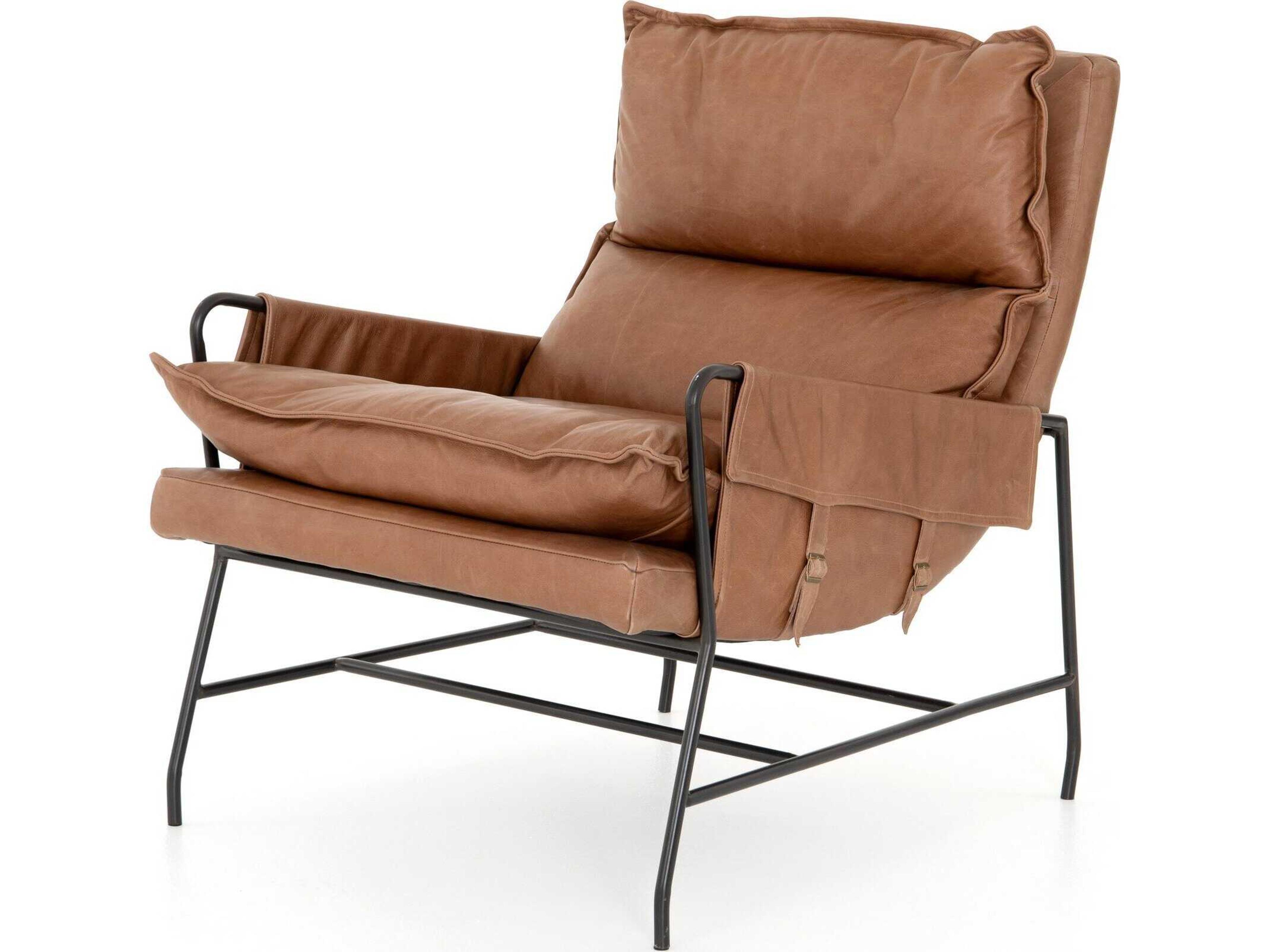 Westgate Taryn Brown Leather Accent Chair