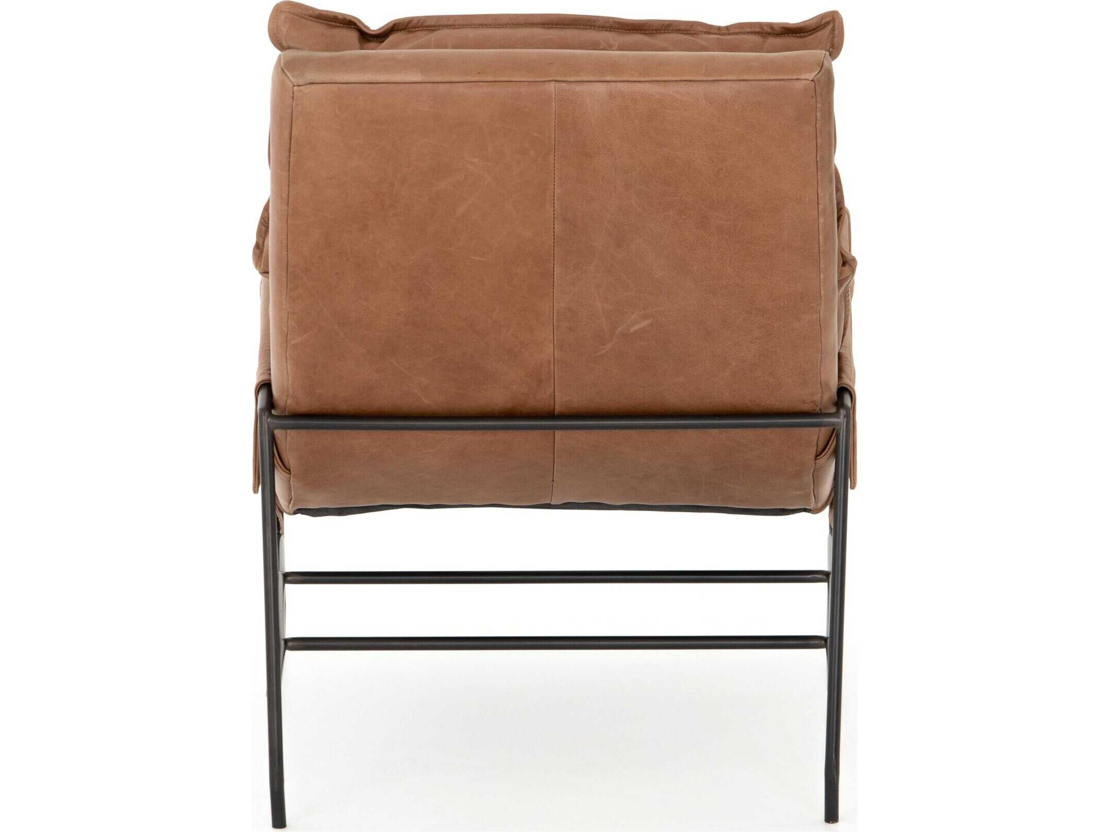 Four Hands Westgate Taryn Brown Leather Accent Chair