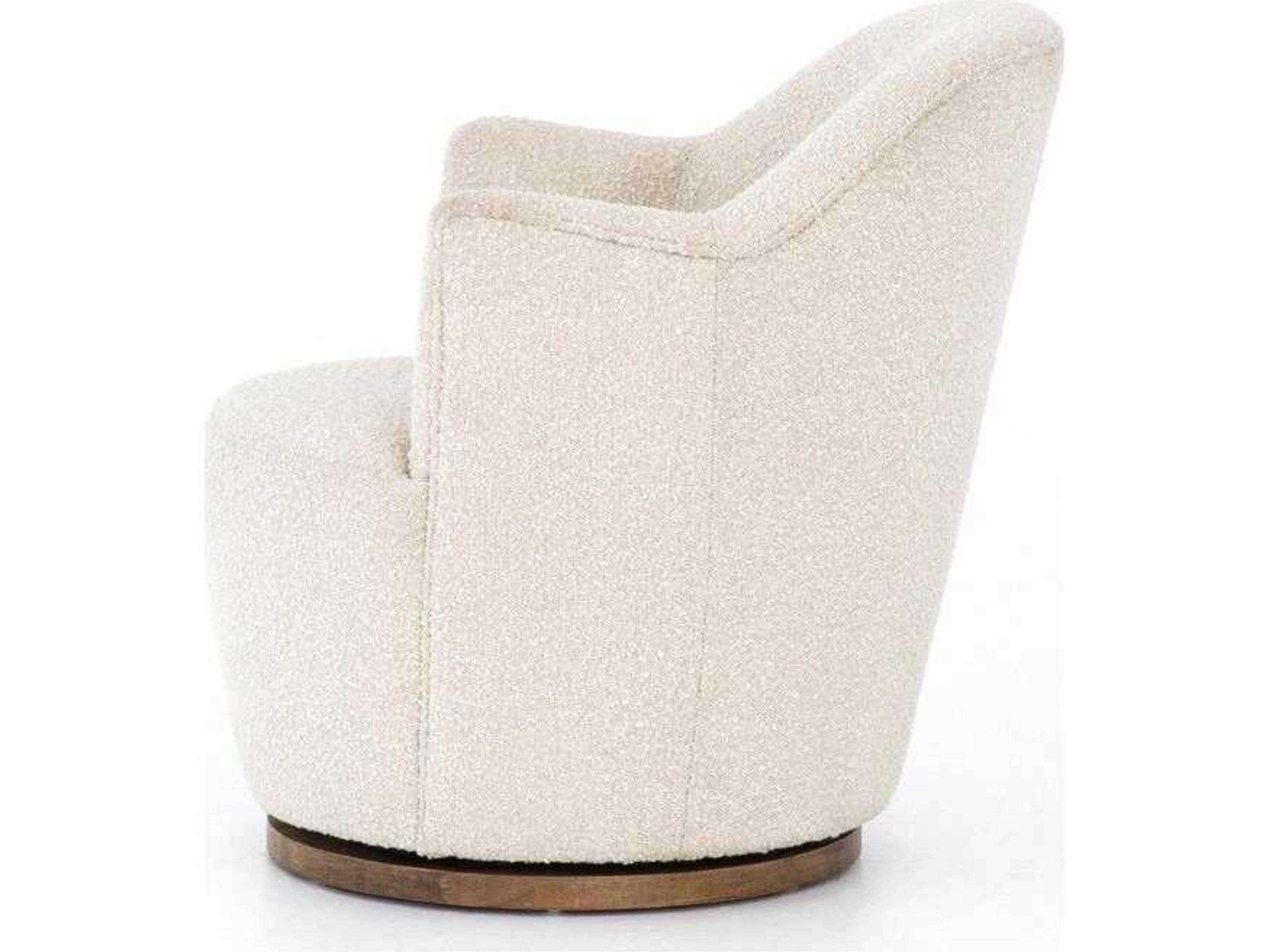 Four Hands Westgate Aurora Swivel Cream Fabric Accent Chair