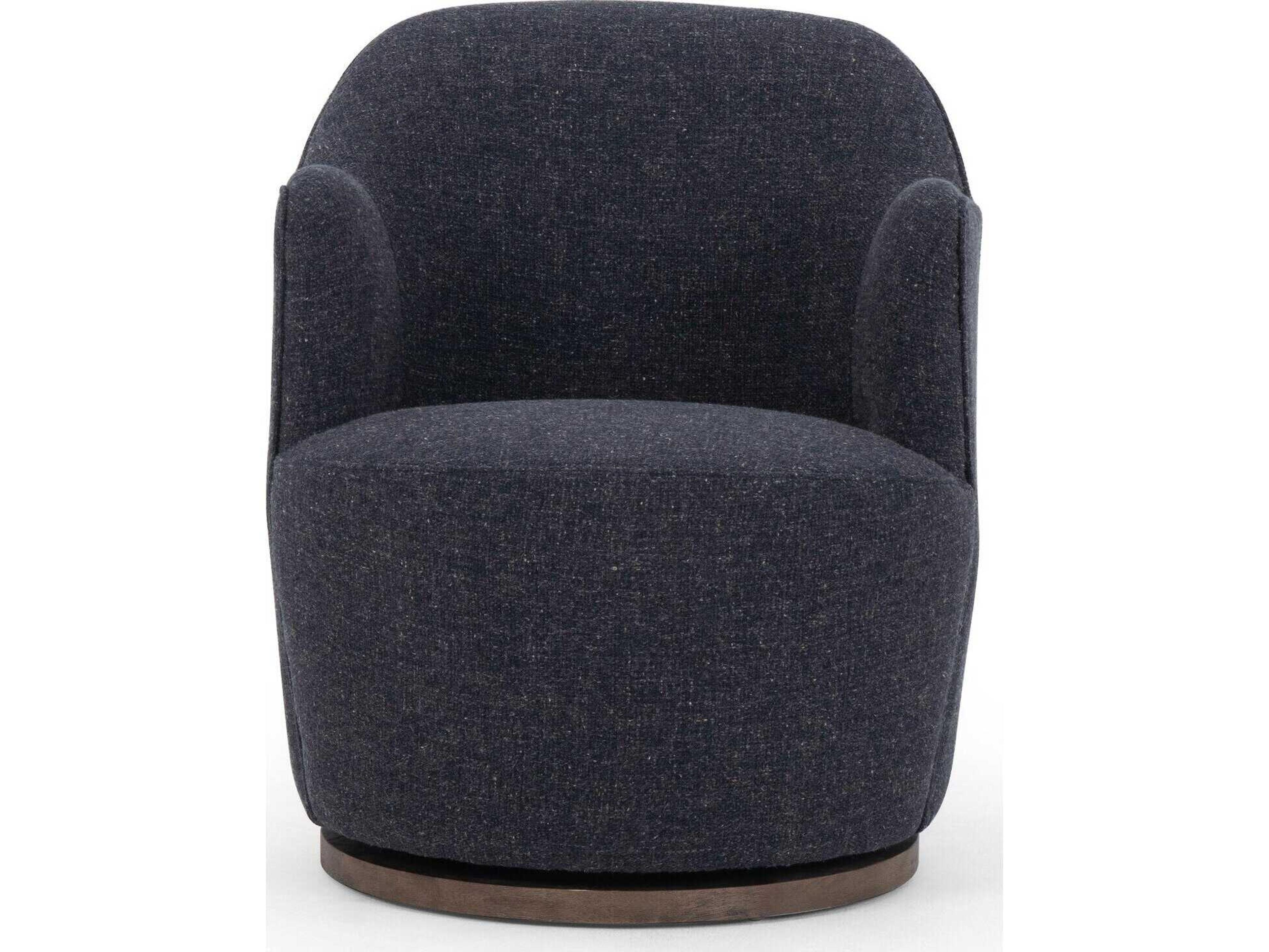 Four Hands Westgate Aurora Swivel Blue Fabric Accent Chair