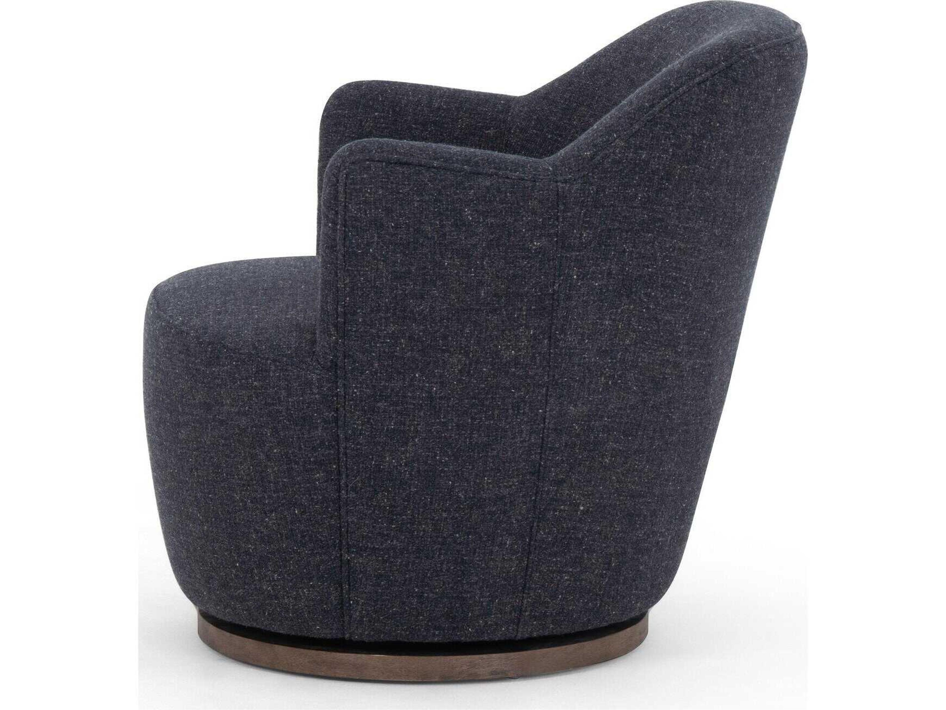 Four Hands Westgate Aurora Swivel Blue Fabric Accent Chair