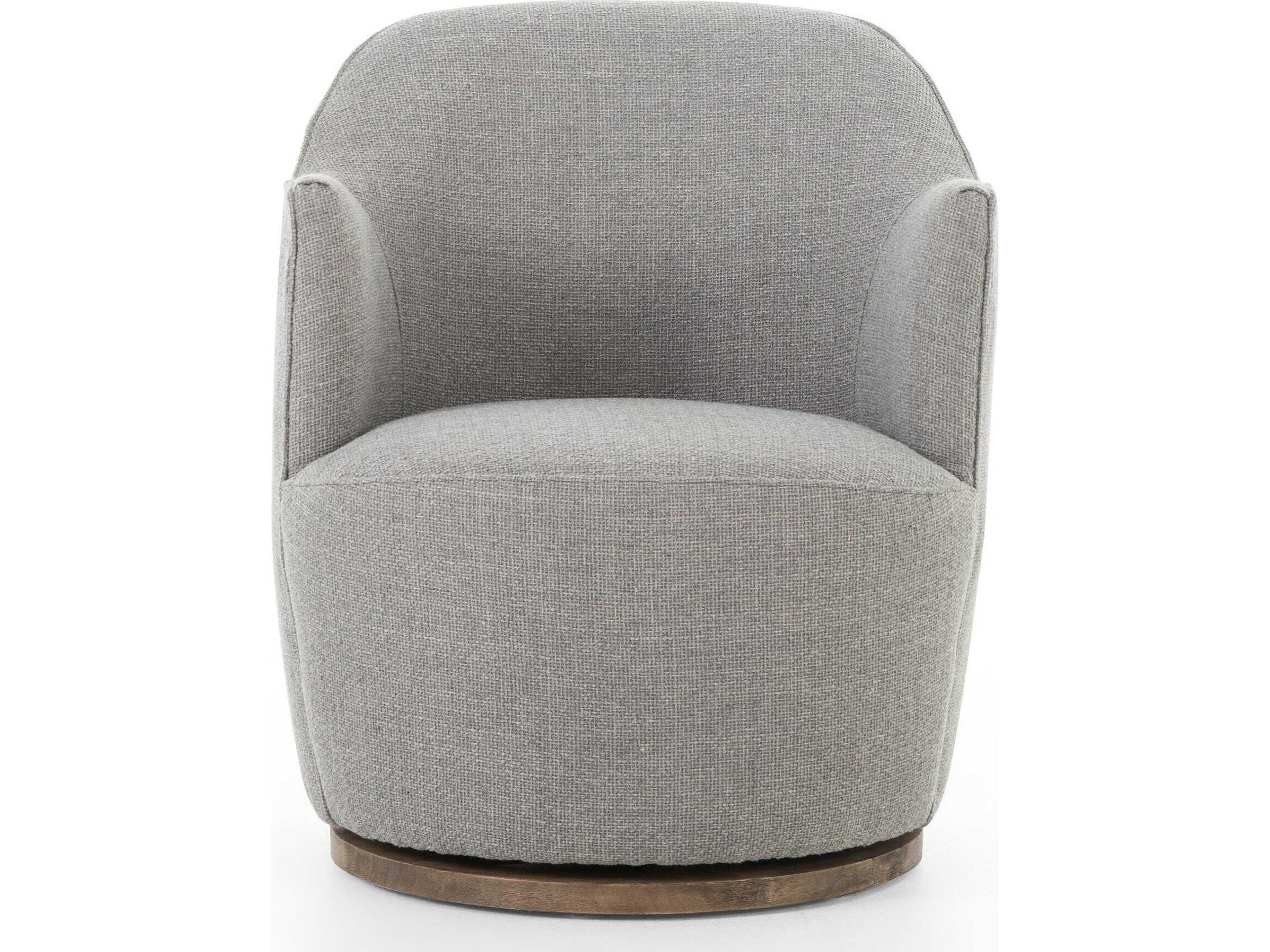 Four Hands Westgate Aurora Swivel Gray Fabric Accent Chair