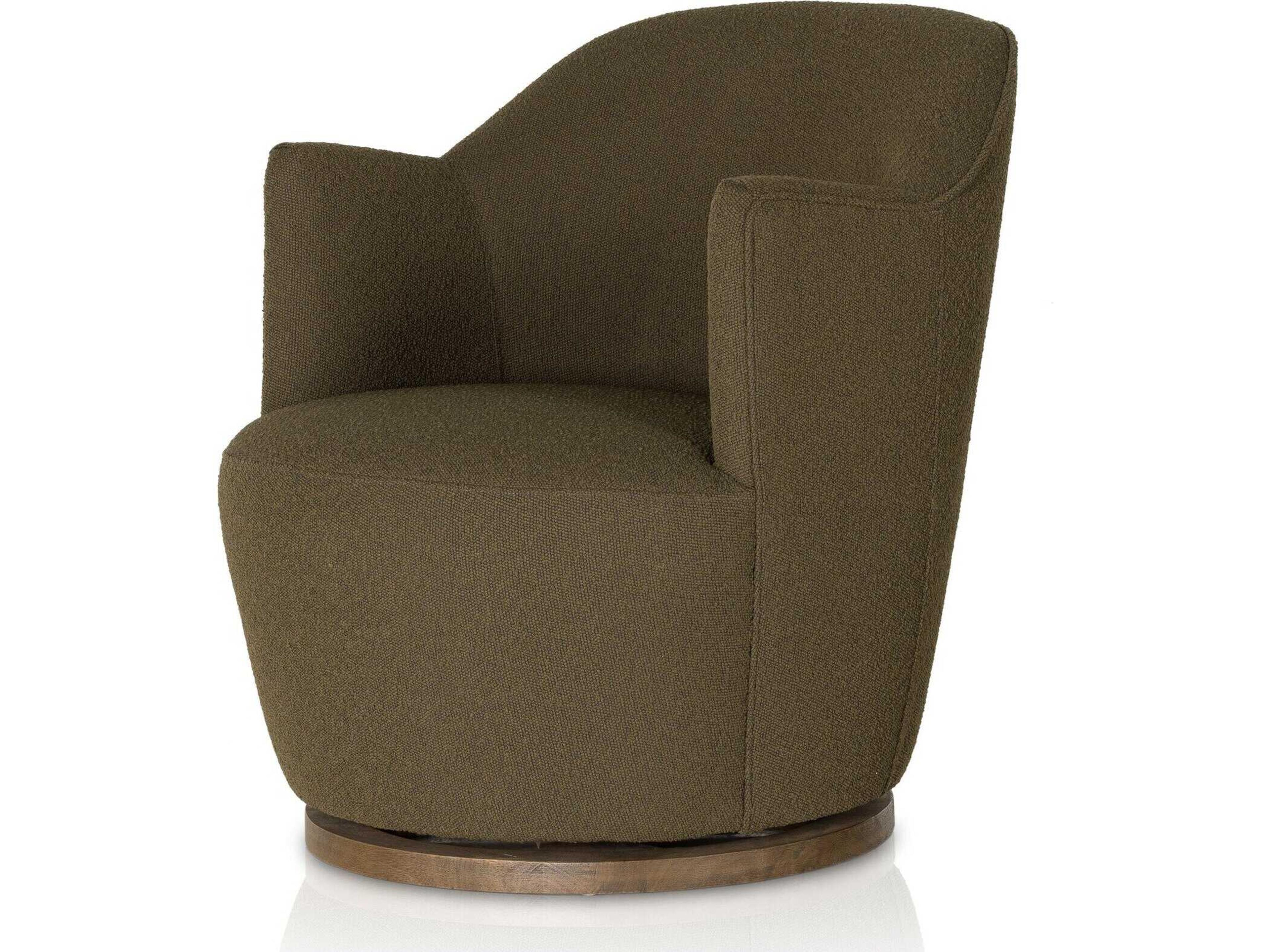 Westgate Aurora FIQA Boucle Olive  Swivel Chair