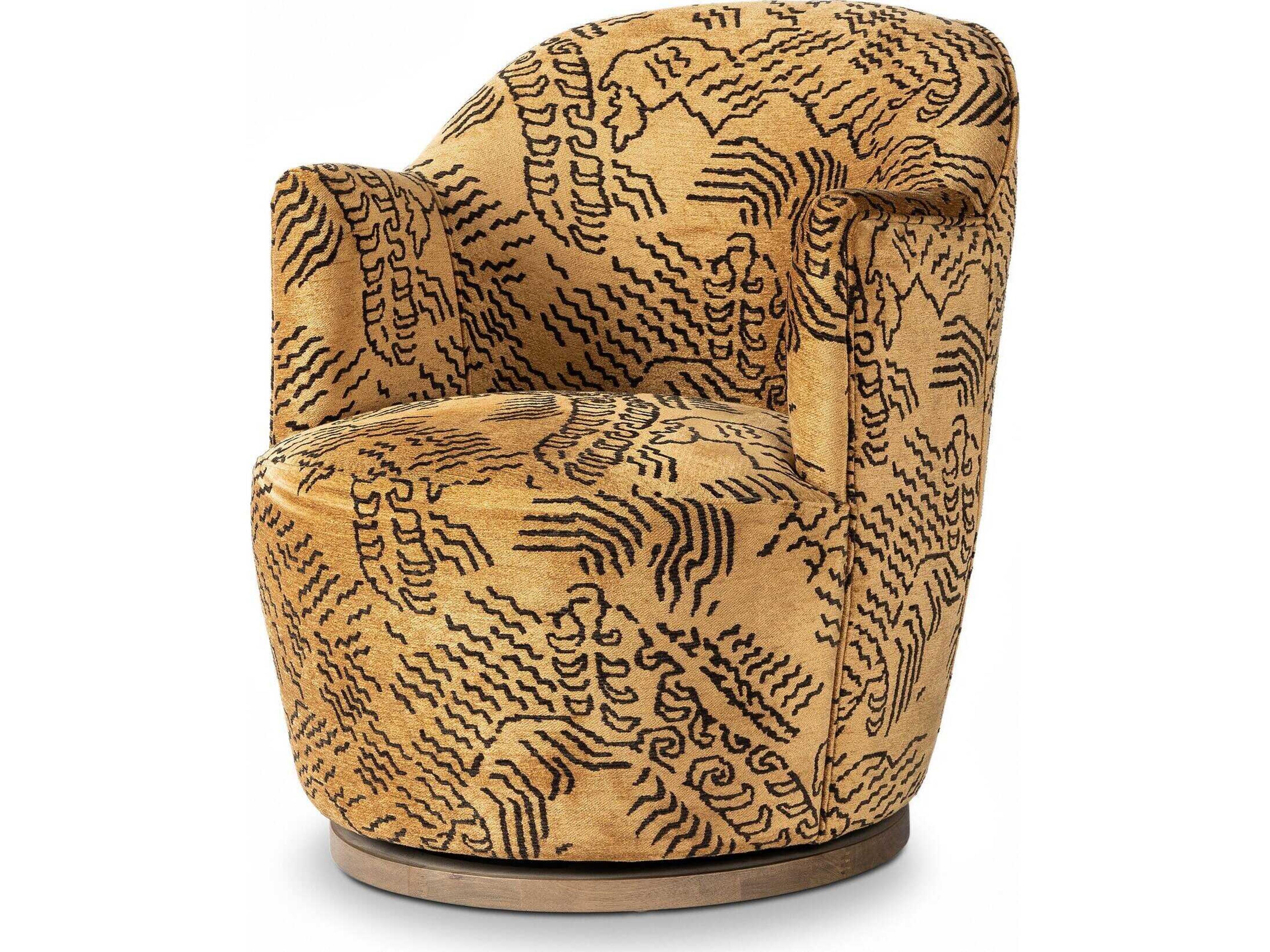 Aurora Swivel Chair in Balkan Ochre