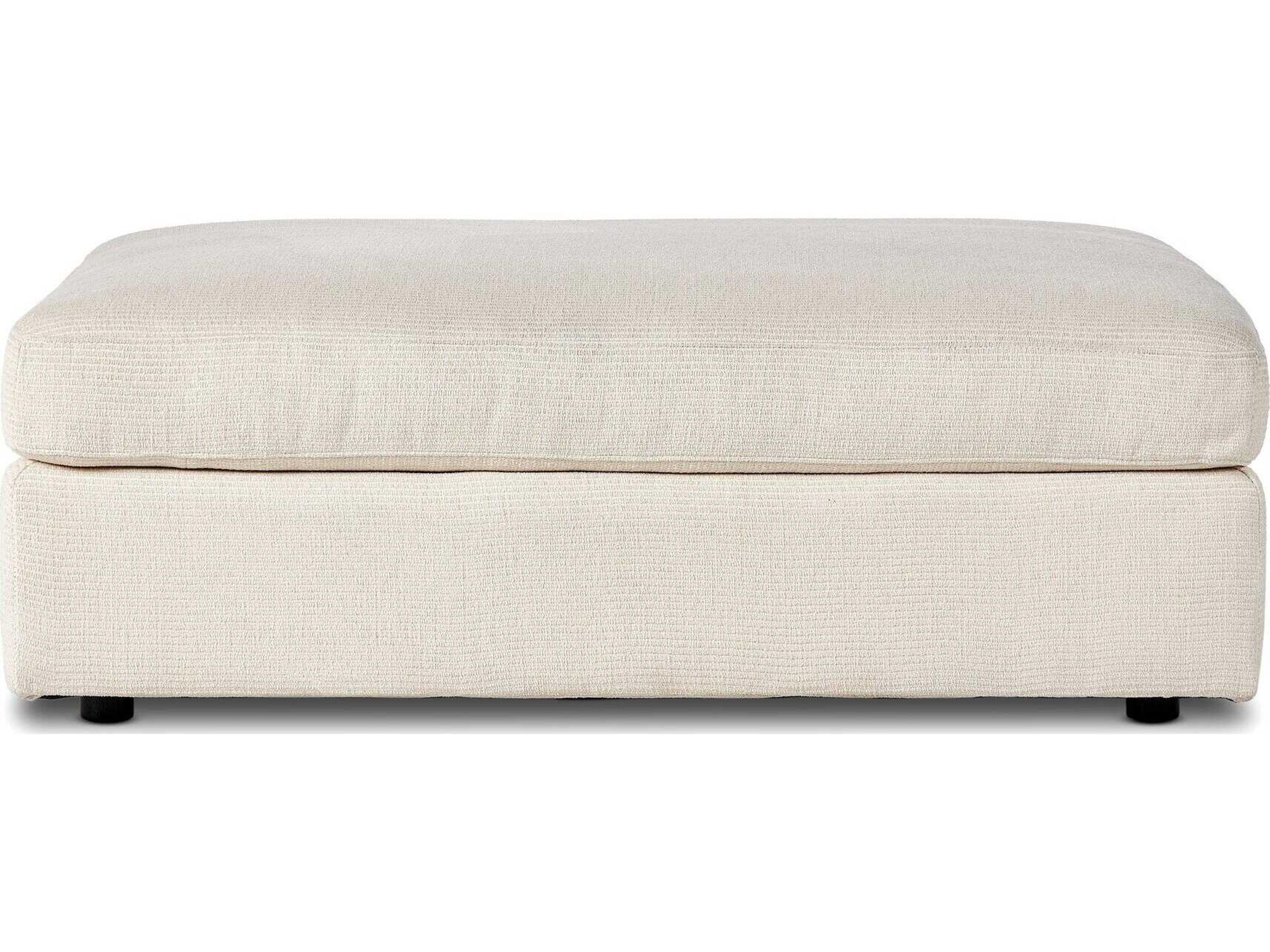 Four Hands Atelier Bloor Clairmont Ivory Upholstered Ottoman