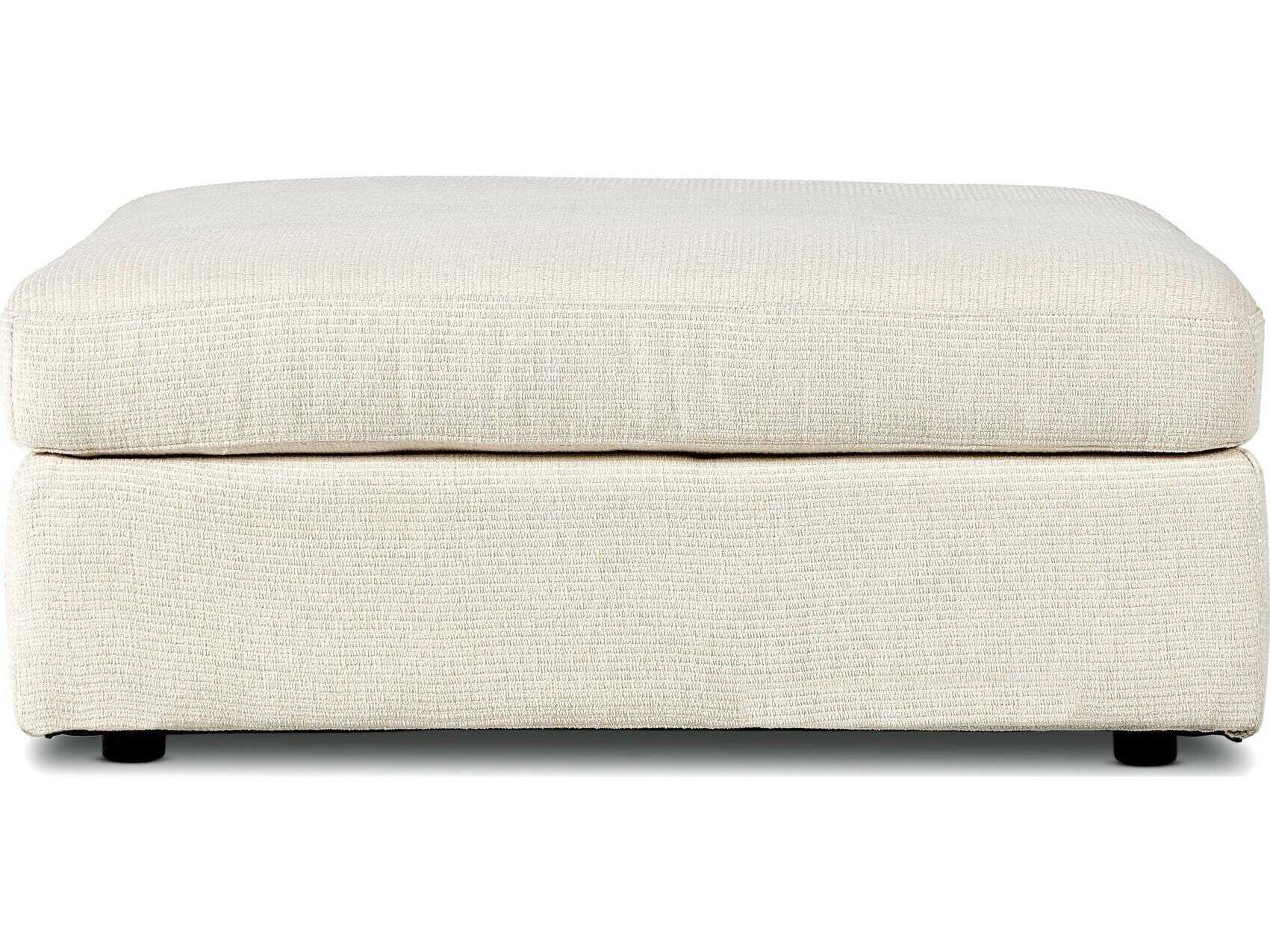 Four Hands Atelier Bloor Clairmont Ivory Upholstered Ottoman