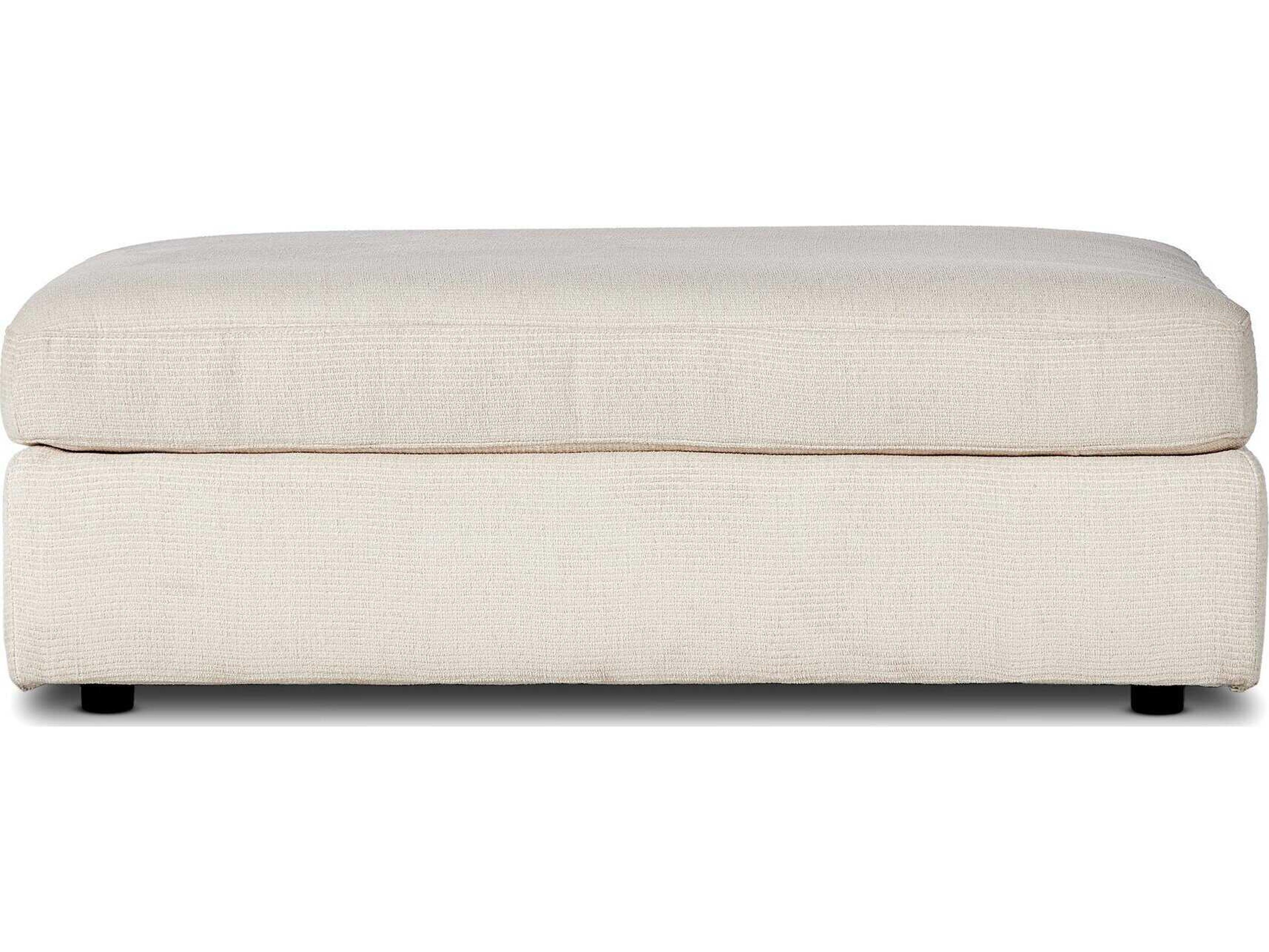 Four Hands Atelier Bloor Clairmont Ivory Upholstered Ottoman