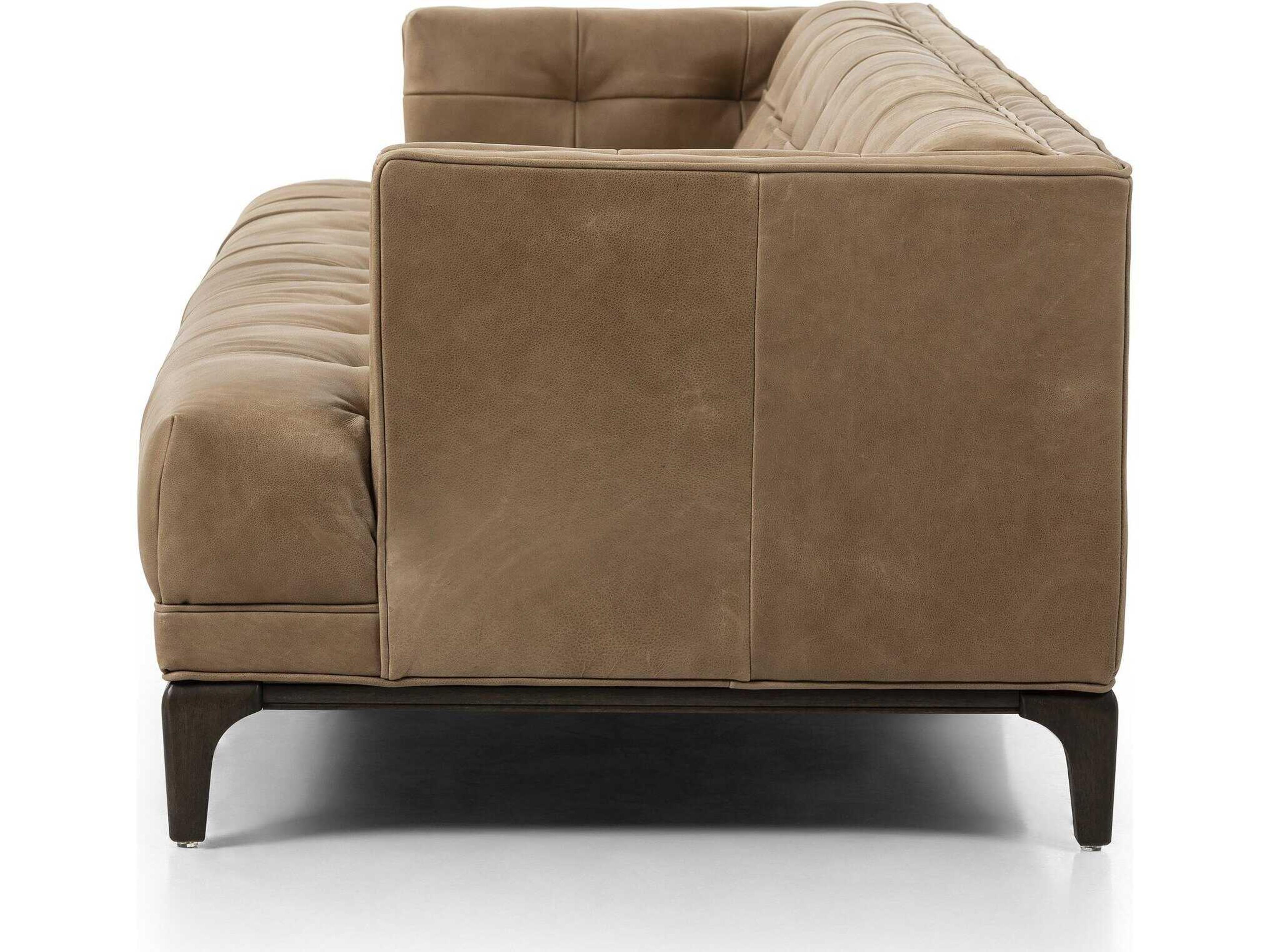 Four Hands Kensington Dylan Brown Leather Sofa