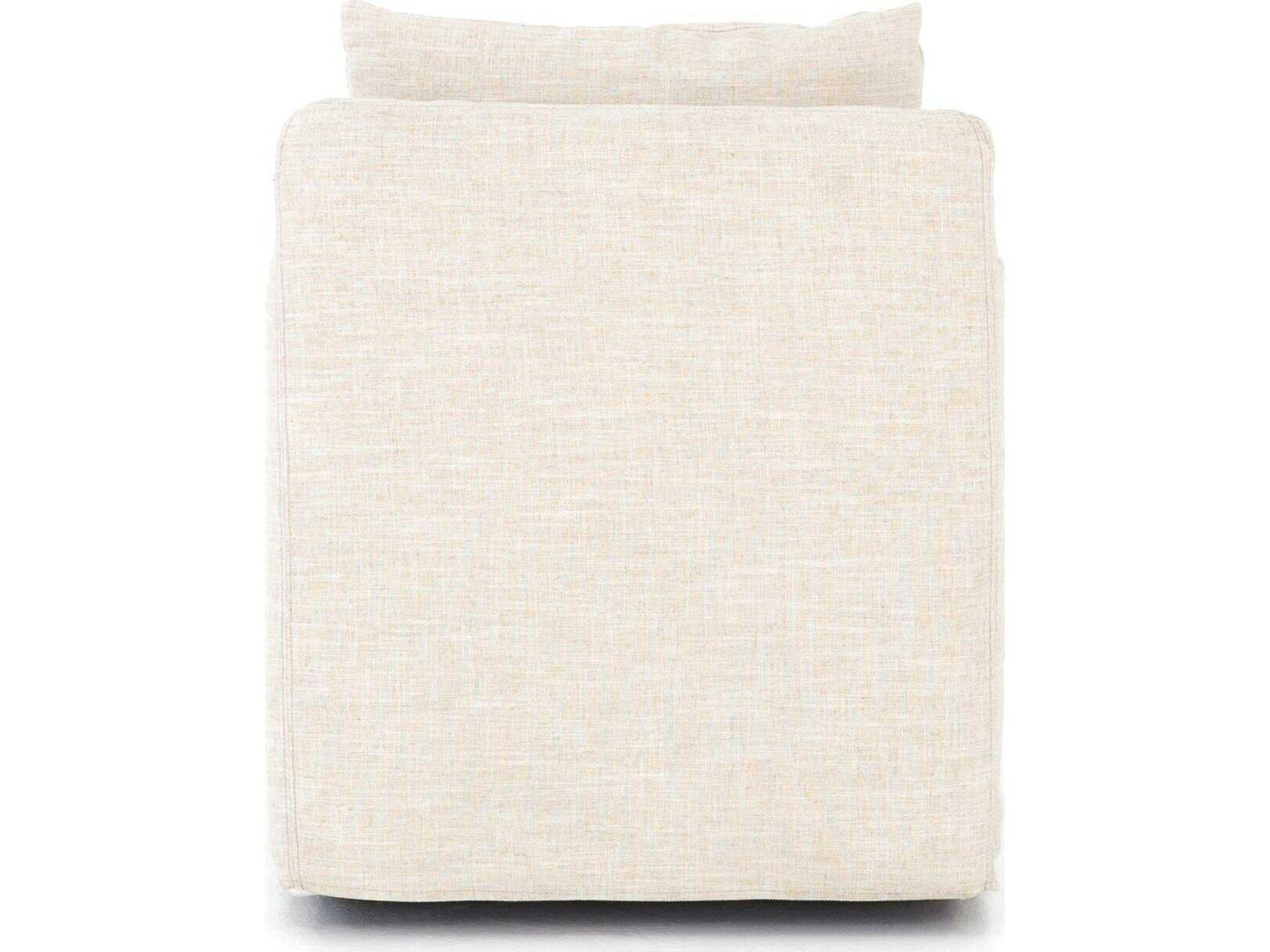 Four Hands Easton Banks Swivel Cream Fabric Accent Chair