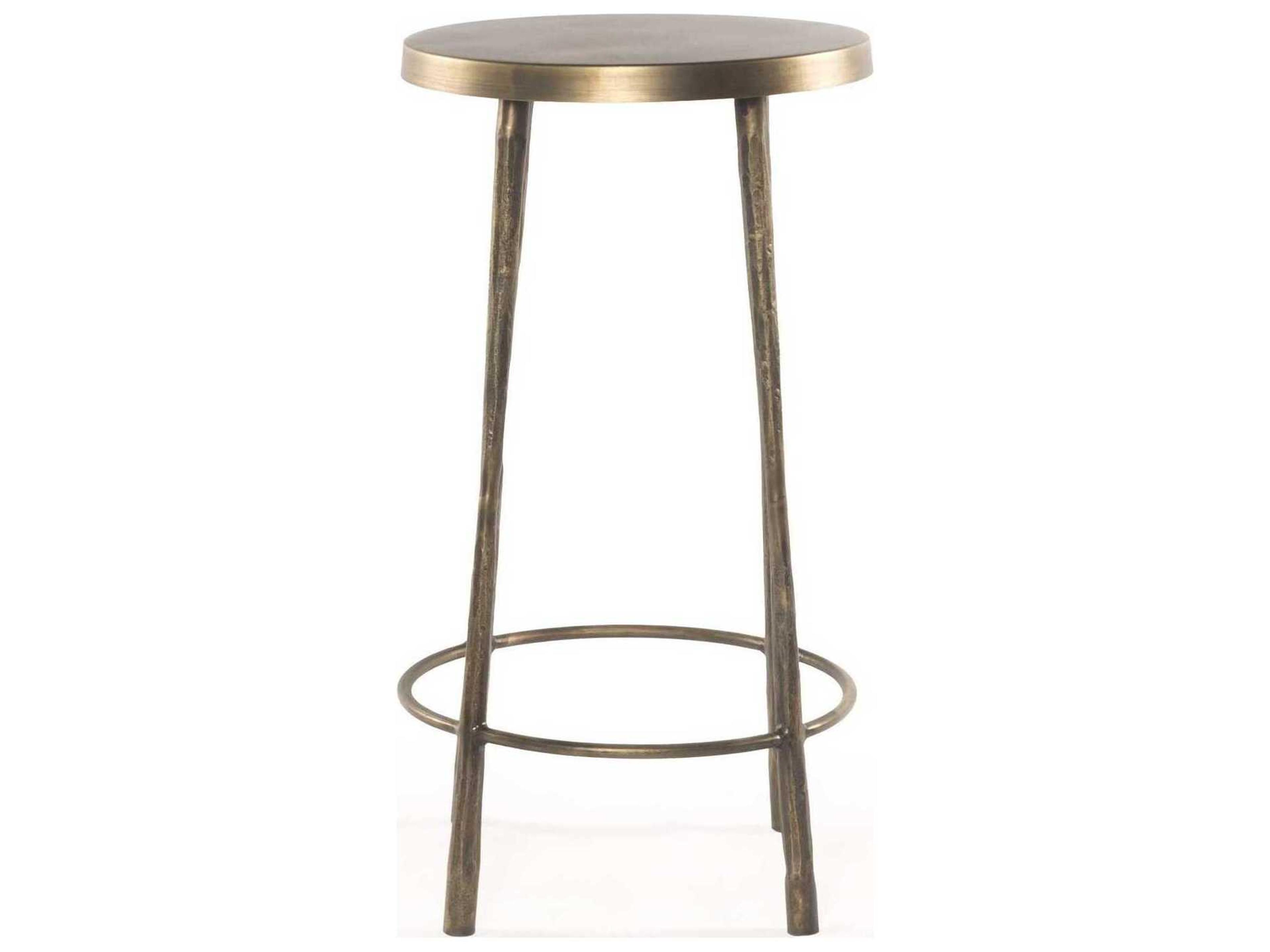 Four Hands Element Westwood Antique Brass Counter Stool