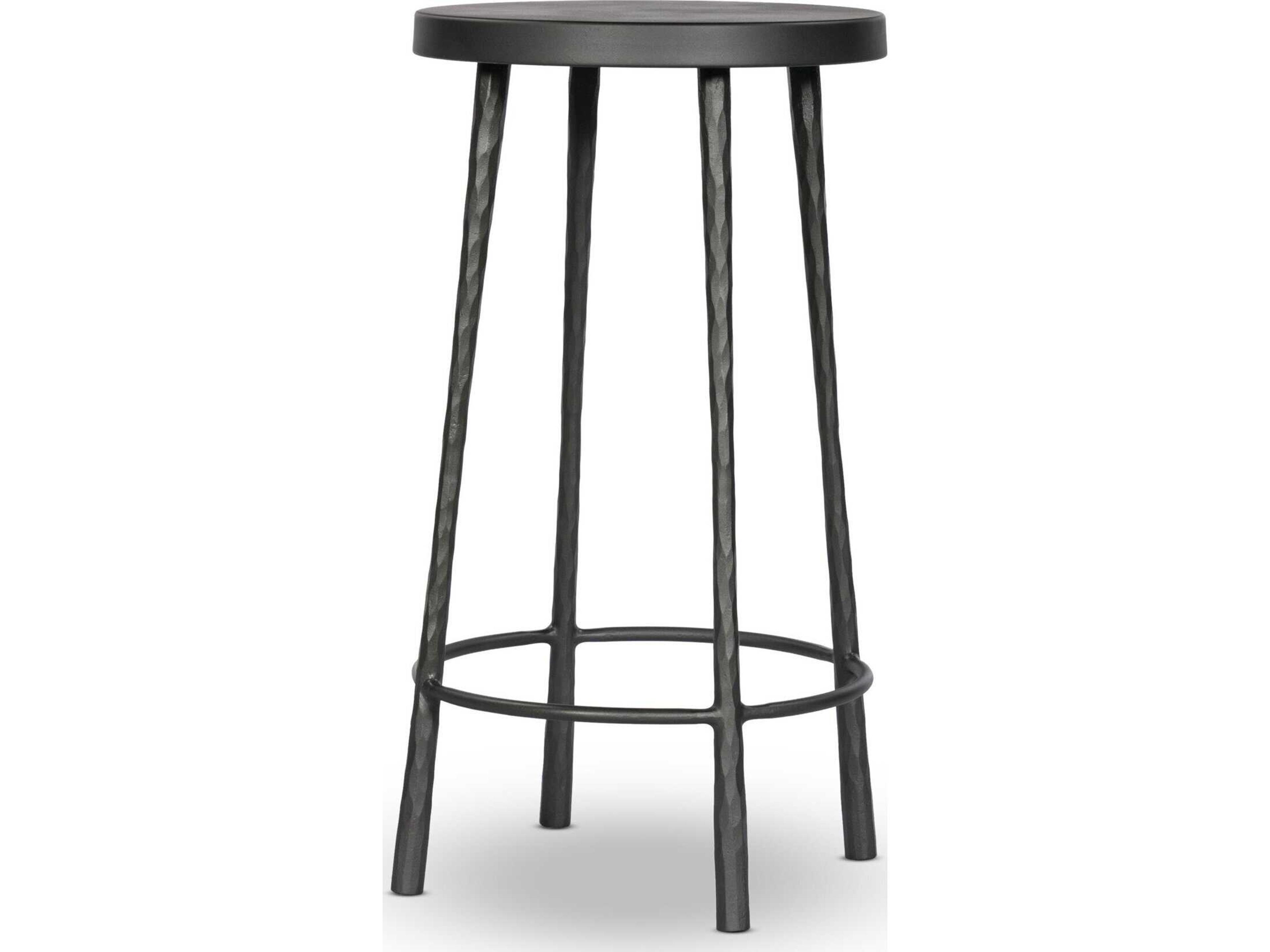 Four Hands Element Westwood Hammered Gunmetal  Counter Stool