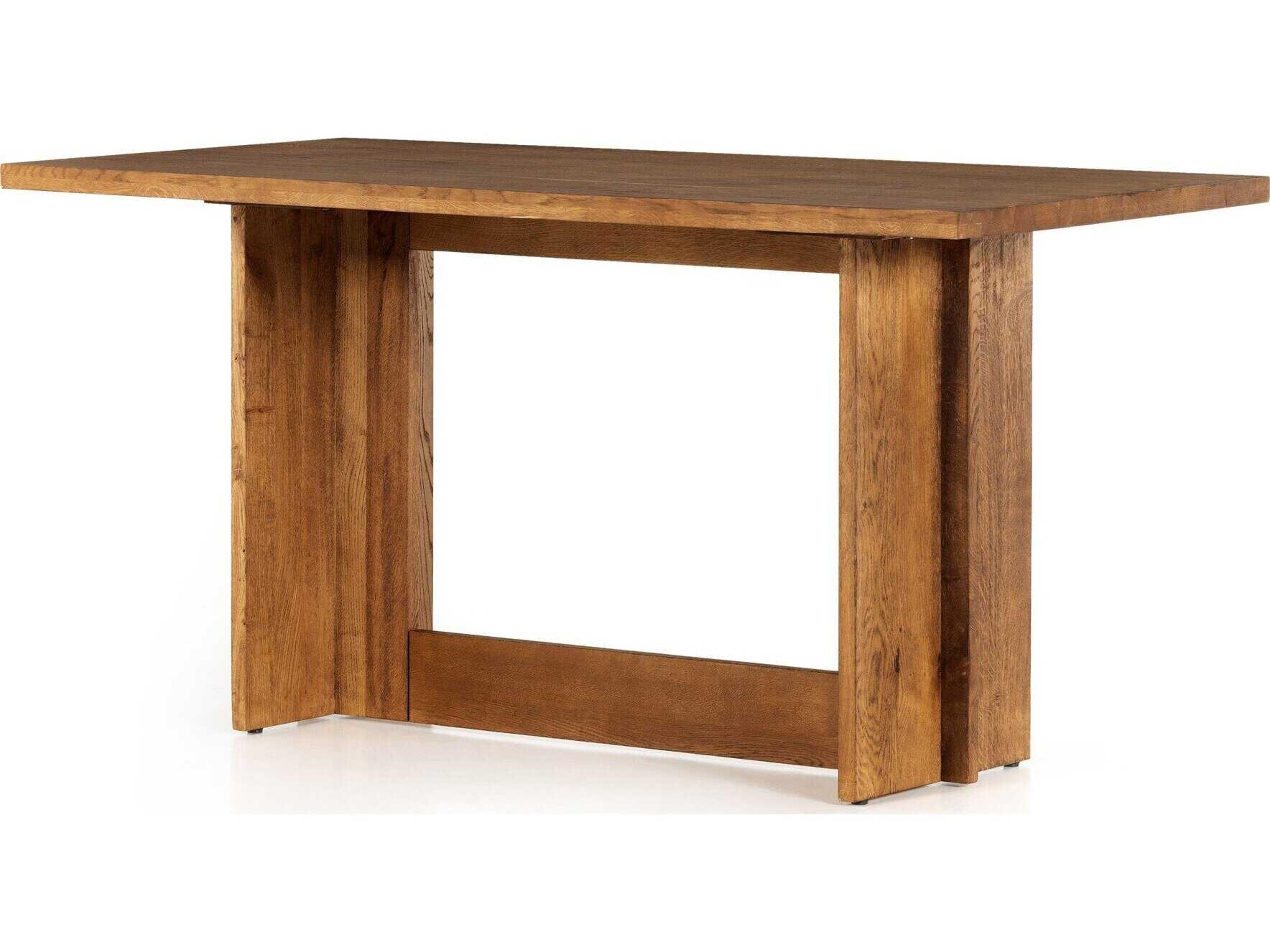 Glenwood Dark Smoked Oak Rectangular Wood Counter Table