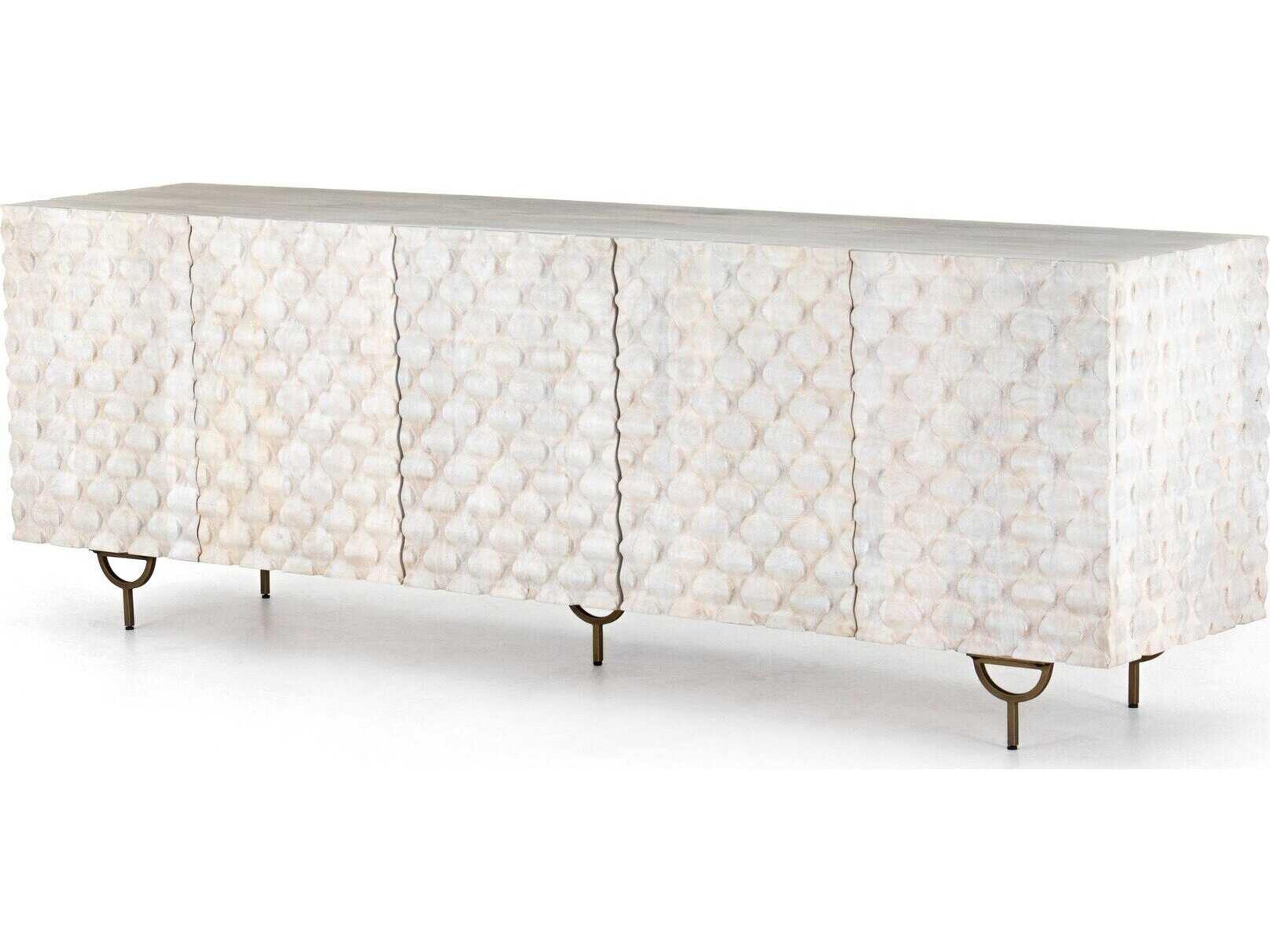 Rio Media Console Aiden Carved Wood