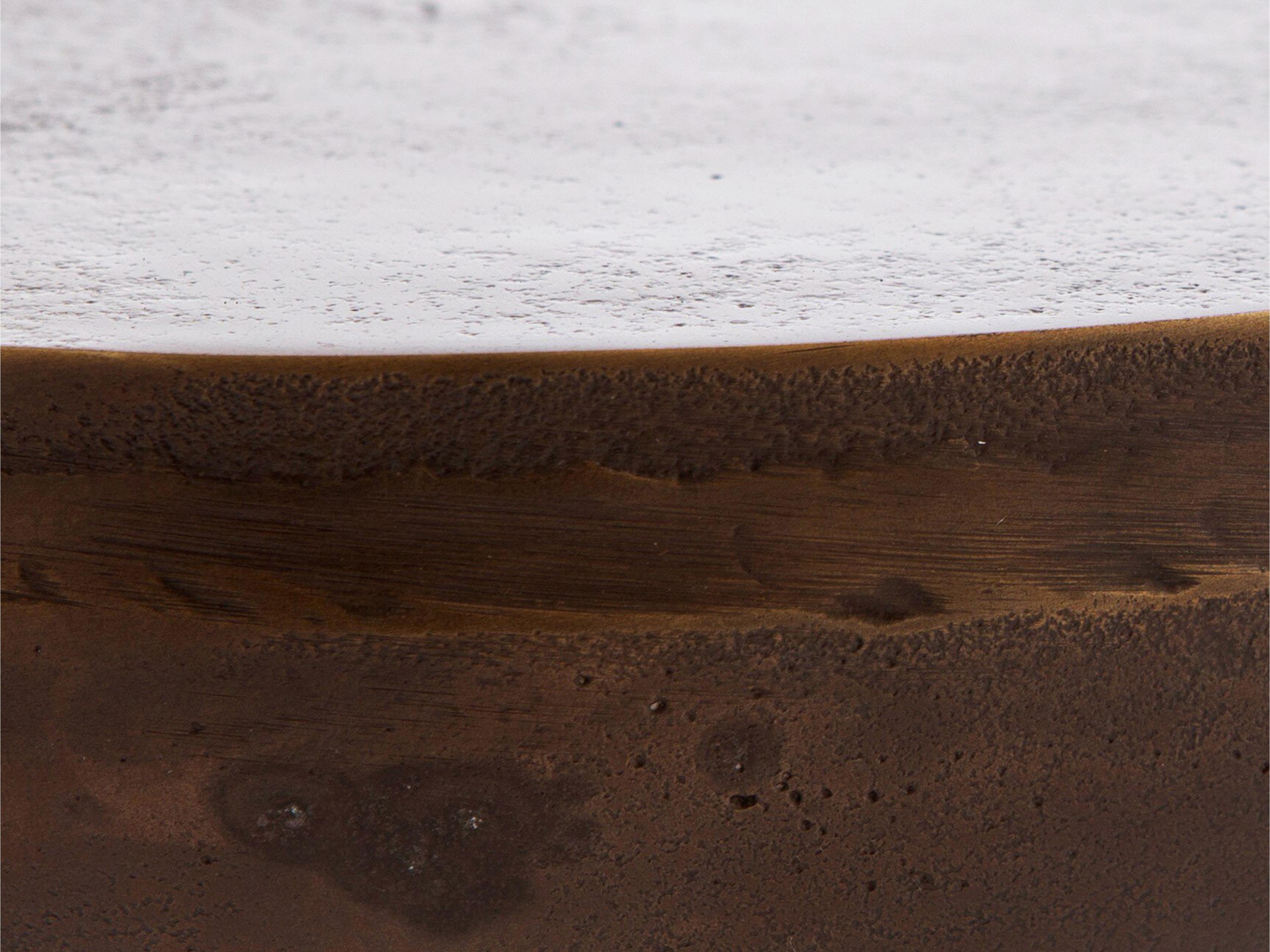 Four Hands Marlow Cruz Round Metal Antique Rust End Table