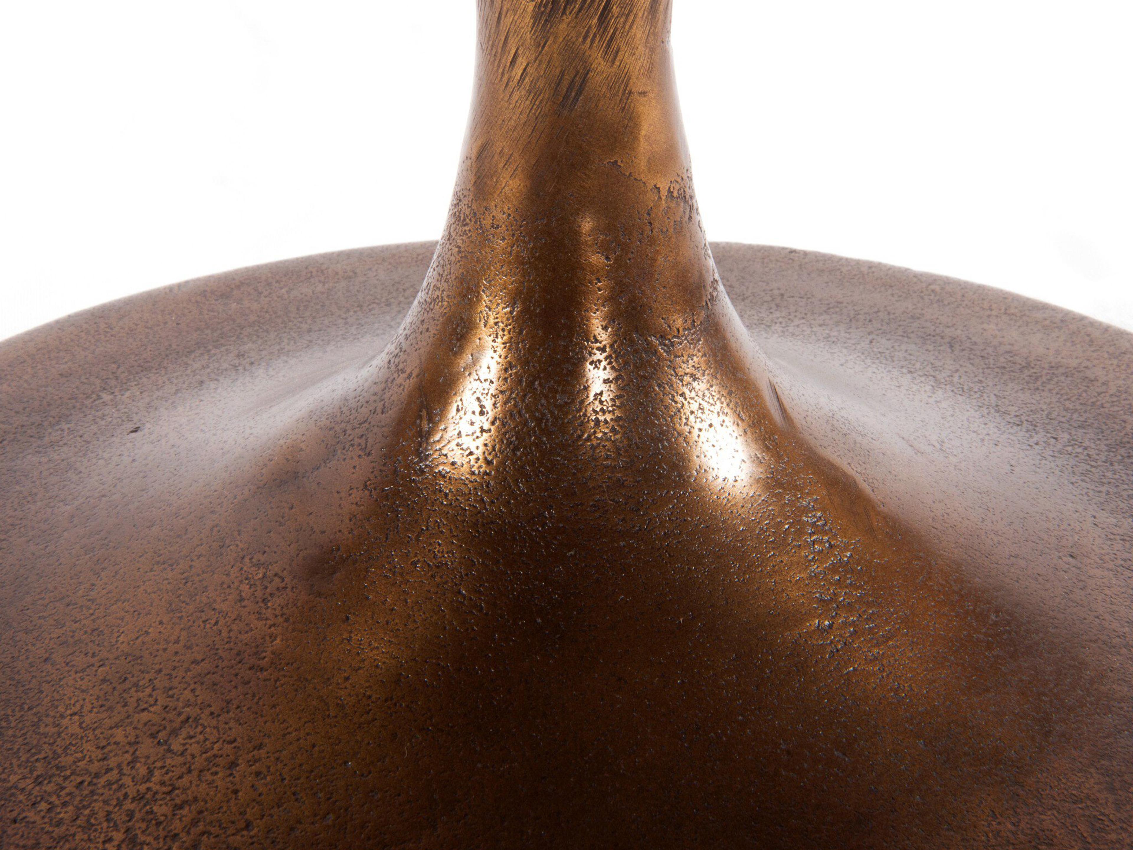 Four Hands Marlow Tulip Round Metal Antique Rust End Table