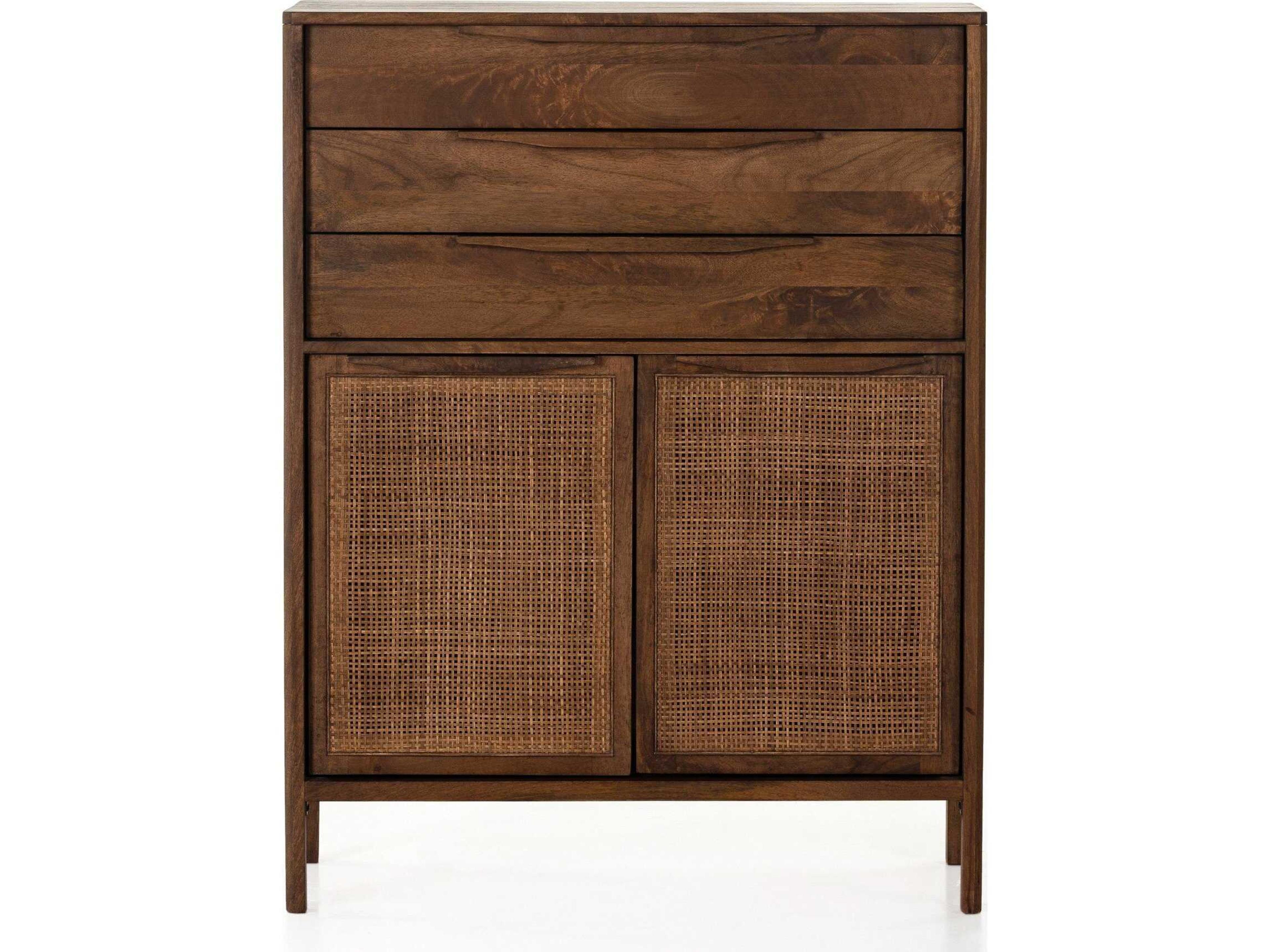 Four Hands Prescott Sydney Brown Wash Mango Wood Tall Dresser