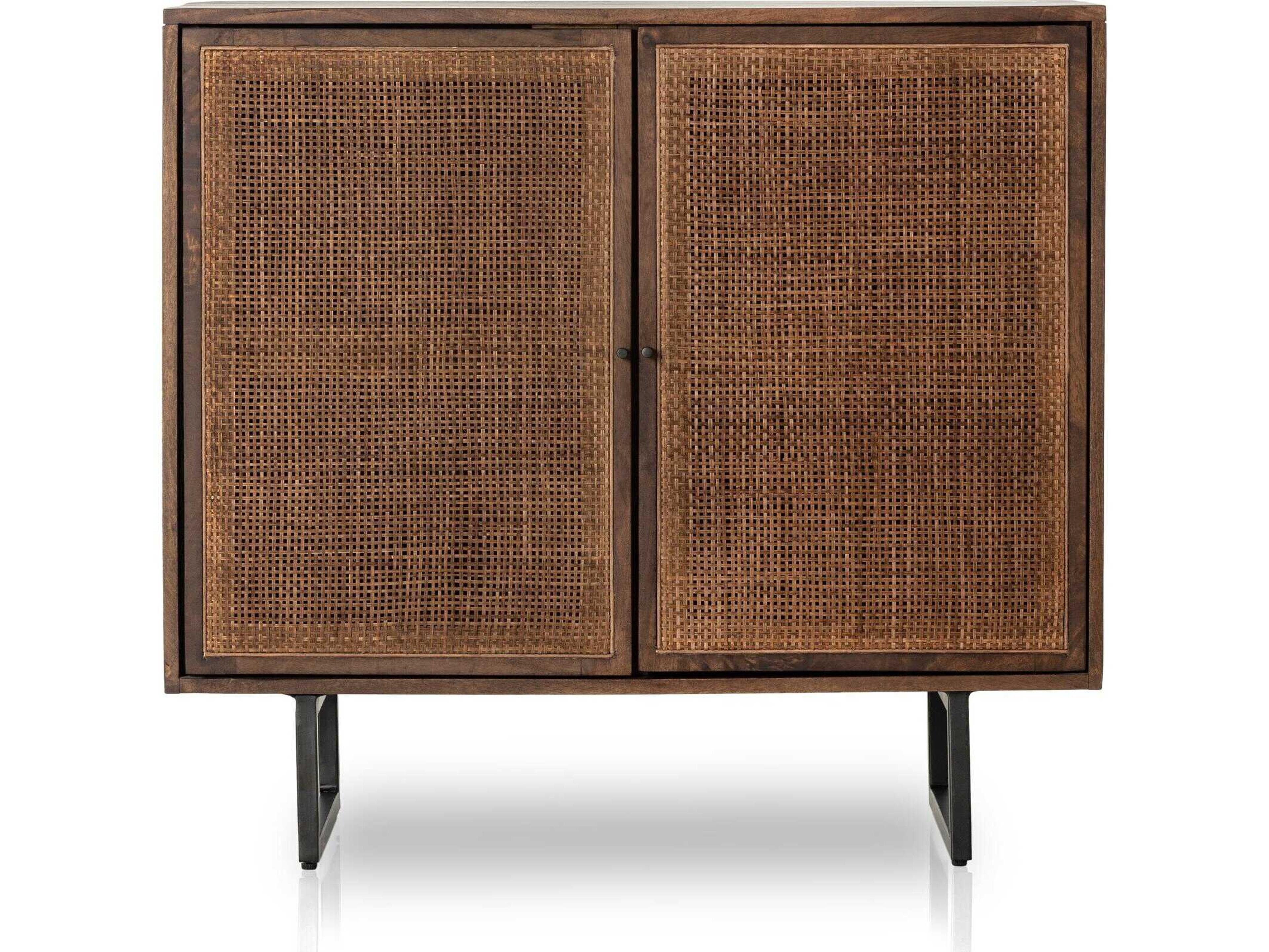 Four Hands Prescott Carmel Brown Wash Mango Wood Small Cabinet