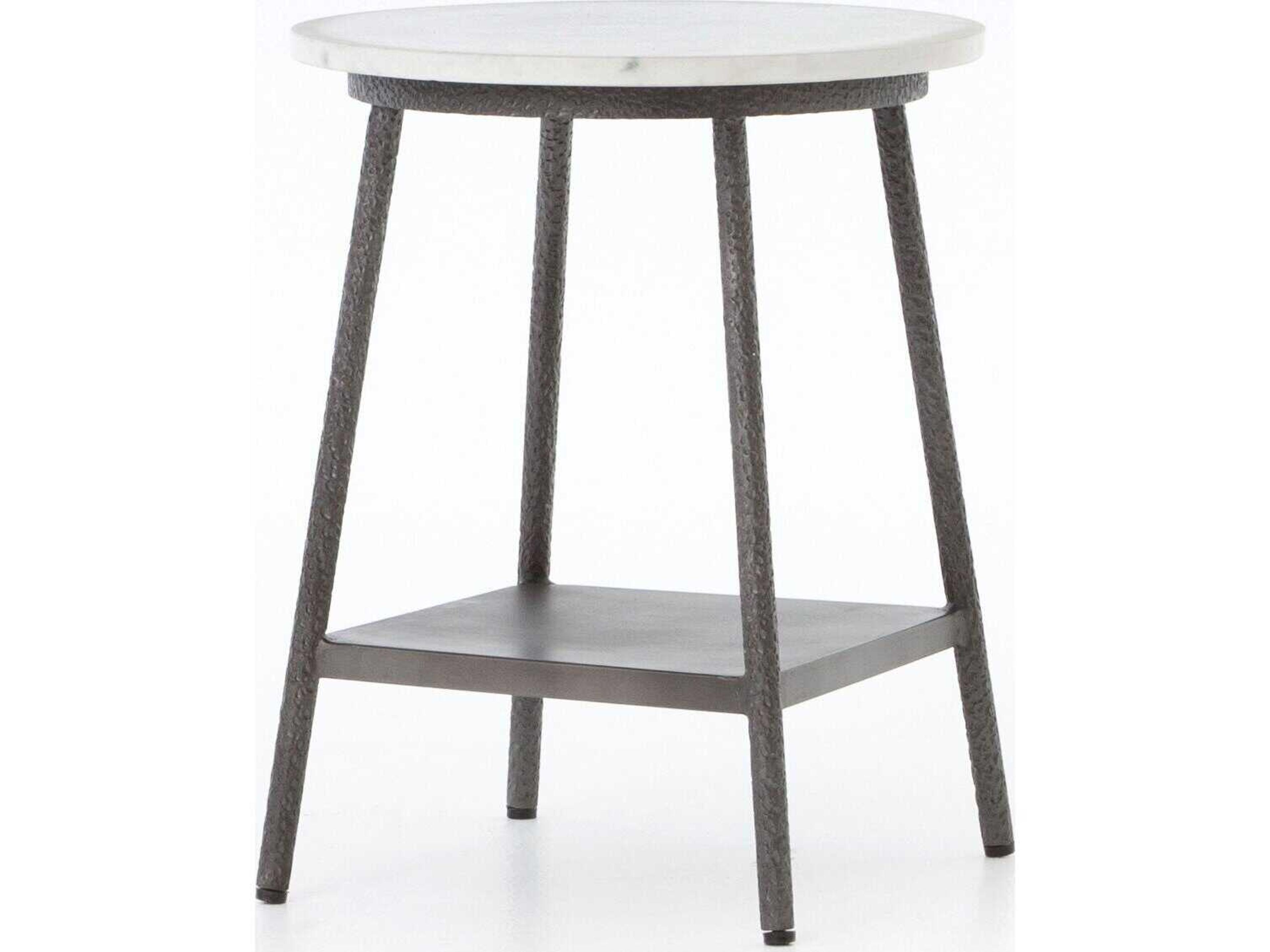 Lark Nightstand Rockwell Polished White Marble Top