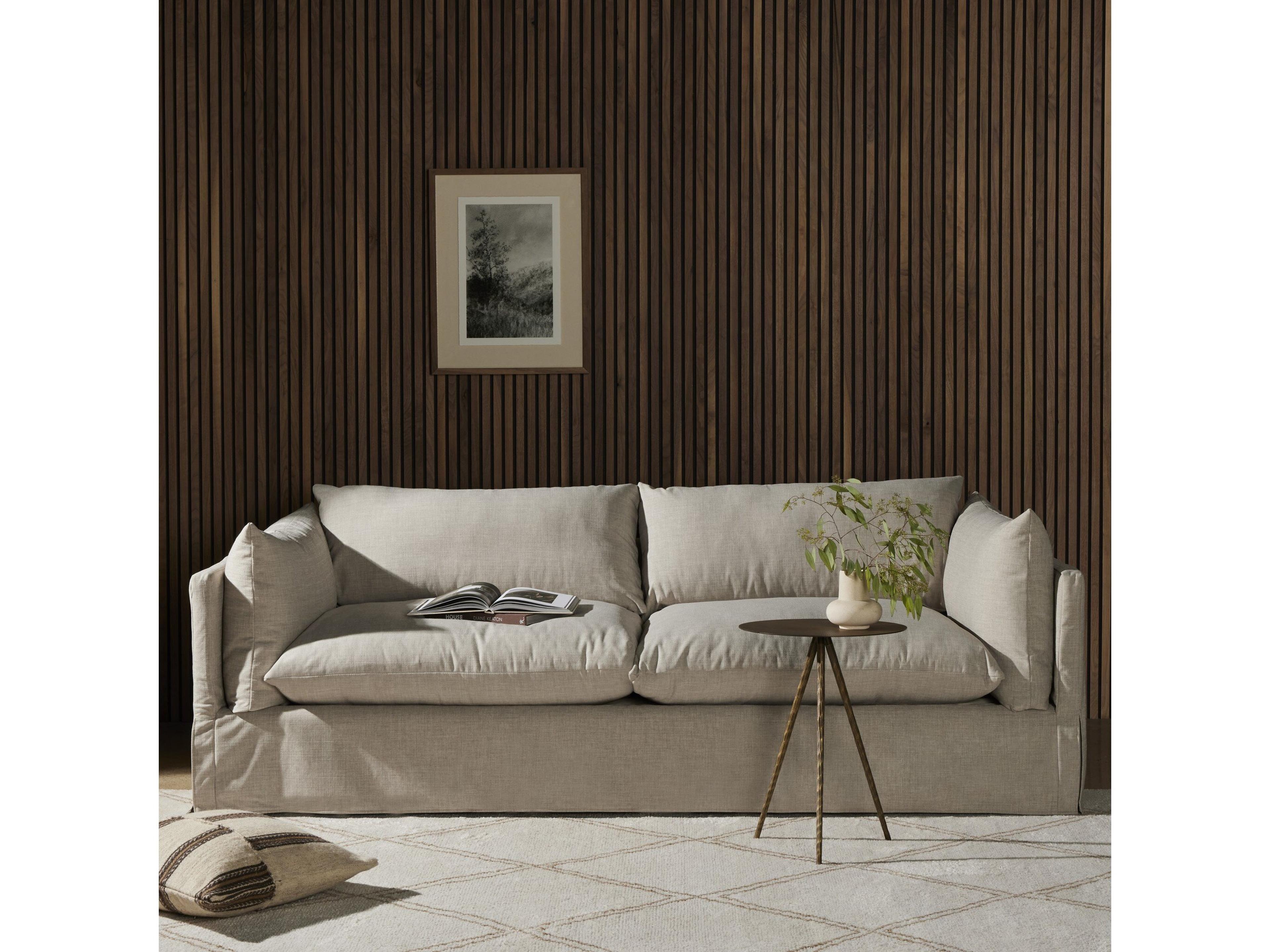 Four Hands Atelier Habitat Slipcover Bennett Moon Upholstered Slipcover Sofa