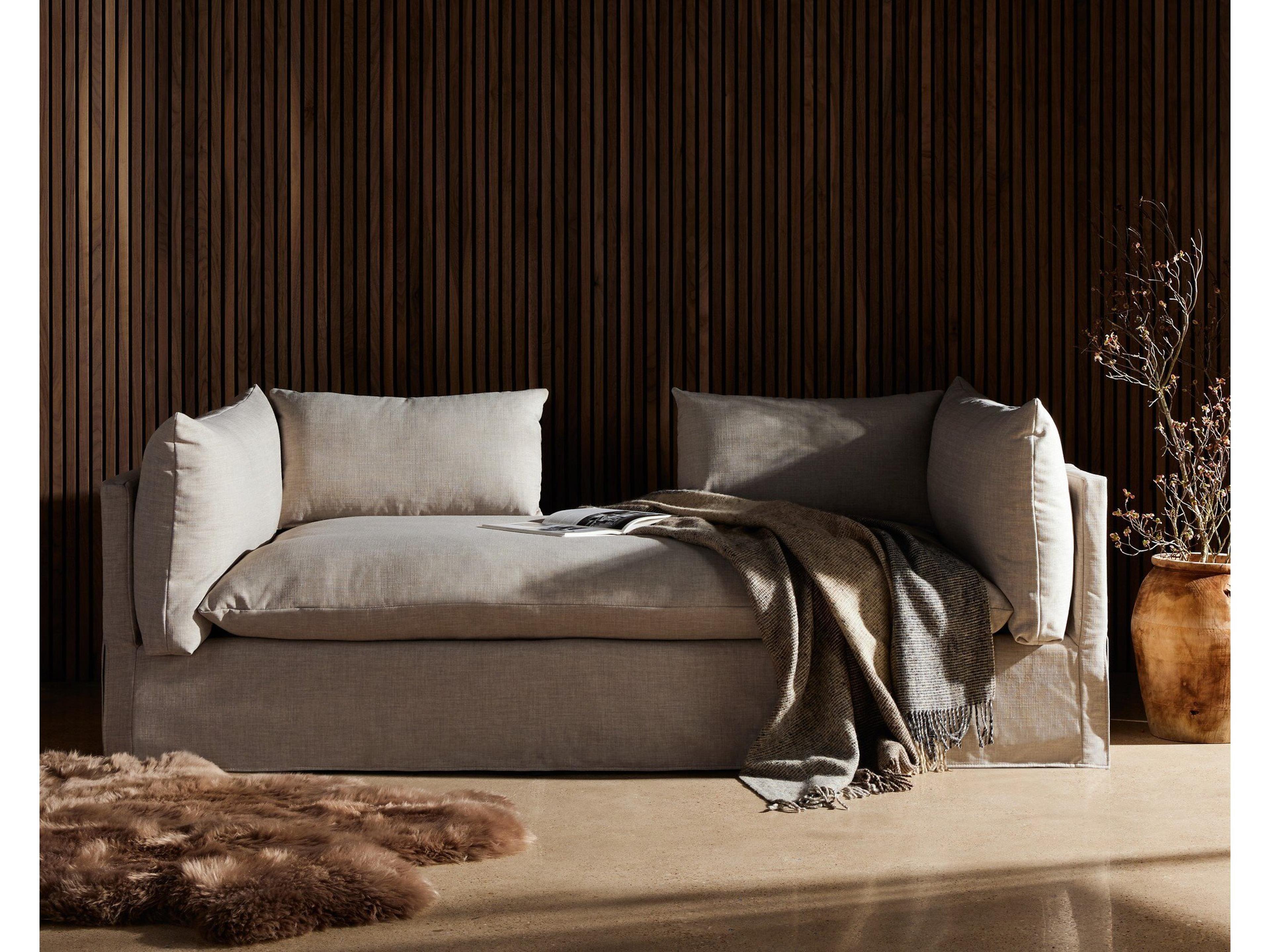 Four Hands Atelier Habitat Slipcover Bennett Moon Upholstered Slipcover Chaise