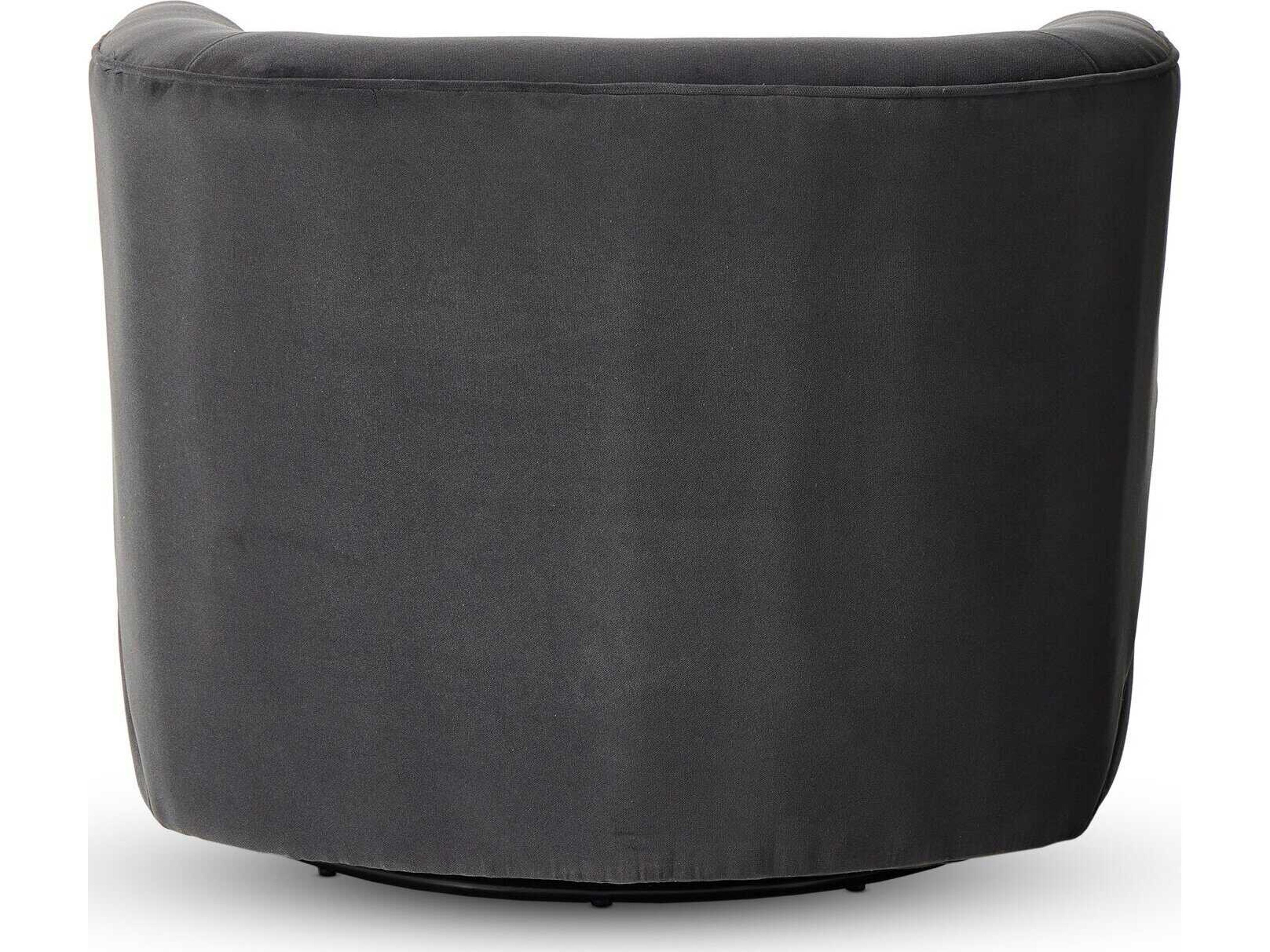 Luxecor Globetrotter Mila Swivel Gray Fabric Accent Chair