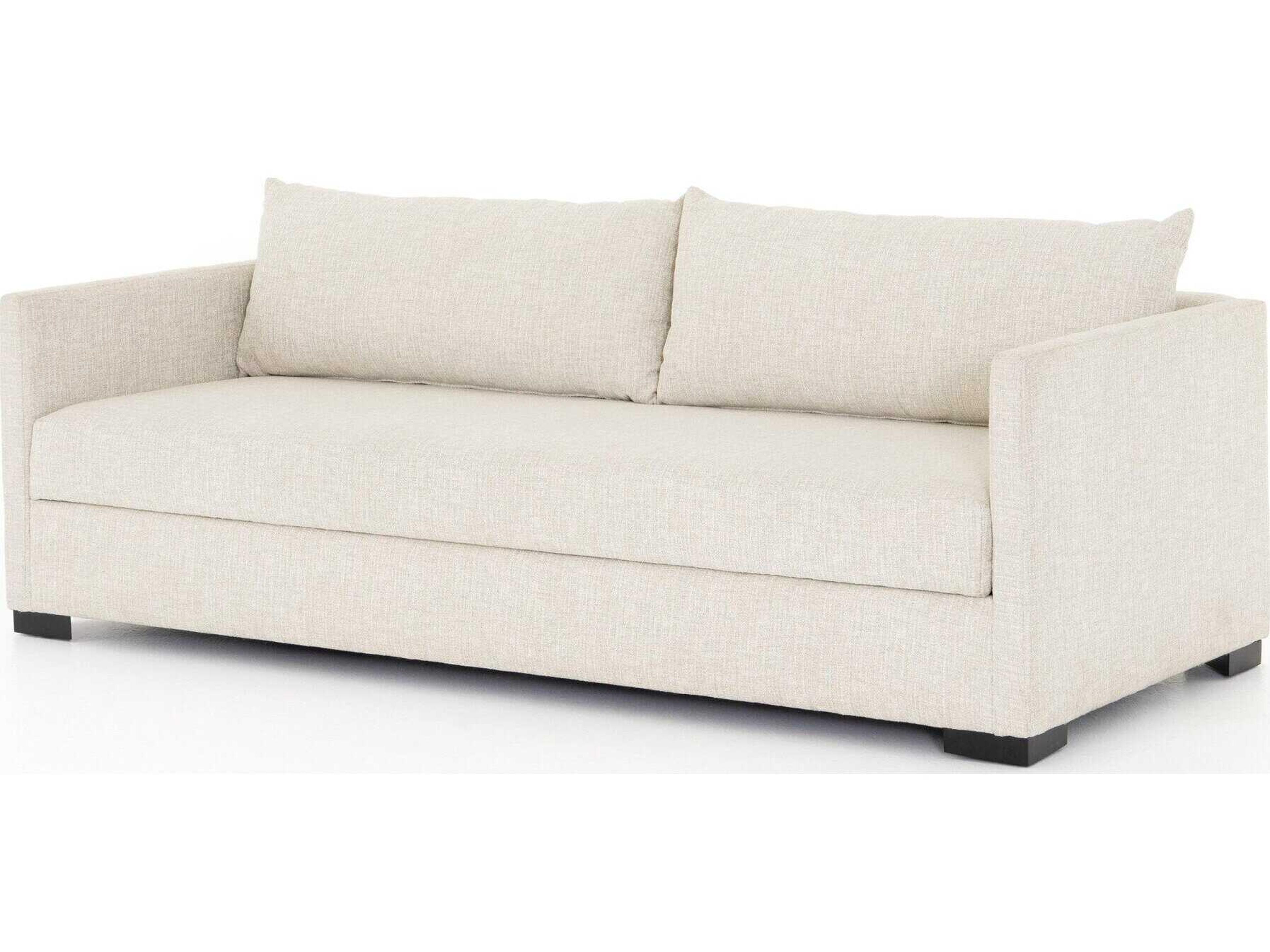 Atelier Wickham Alameda Snow Espresso Cream Upholstered Sofa Bed