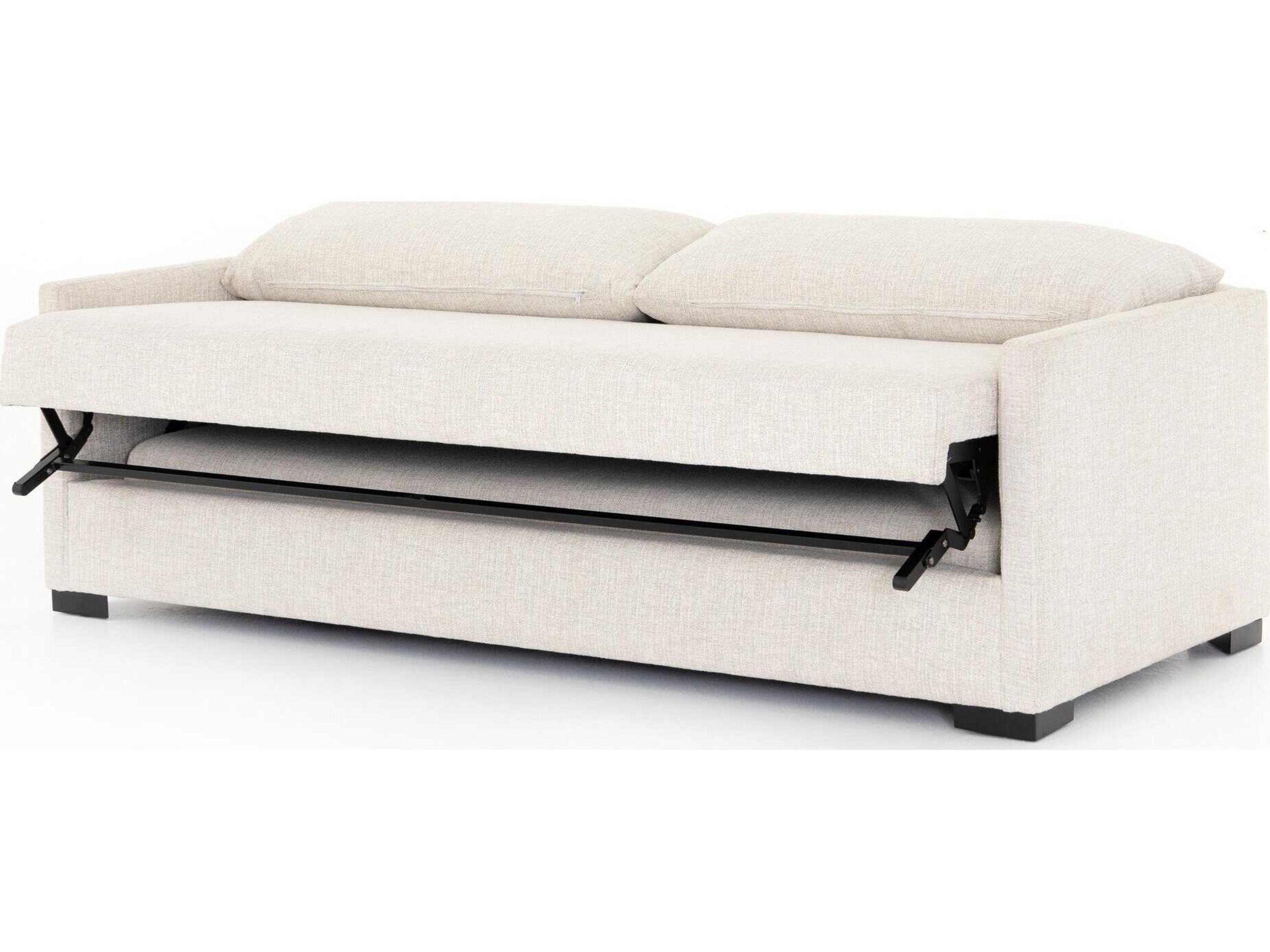 Four Hands Atelier Wickham Alameda Snow Espresso Cream Upholstered Sofa Bed