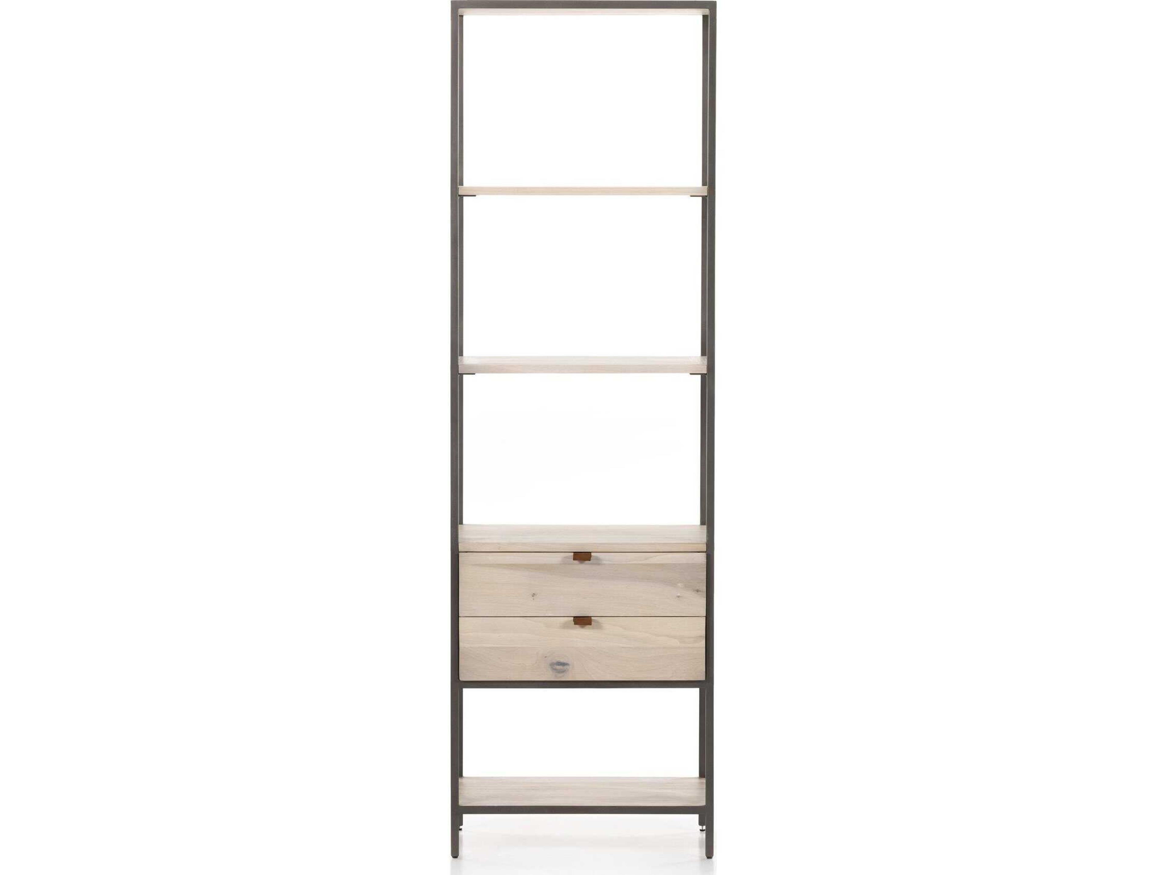 Four Hands Fulton Trey Natural Iron  Bookshelf
