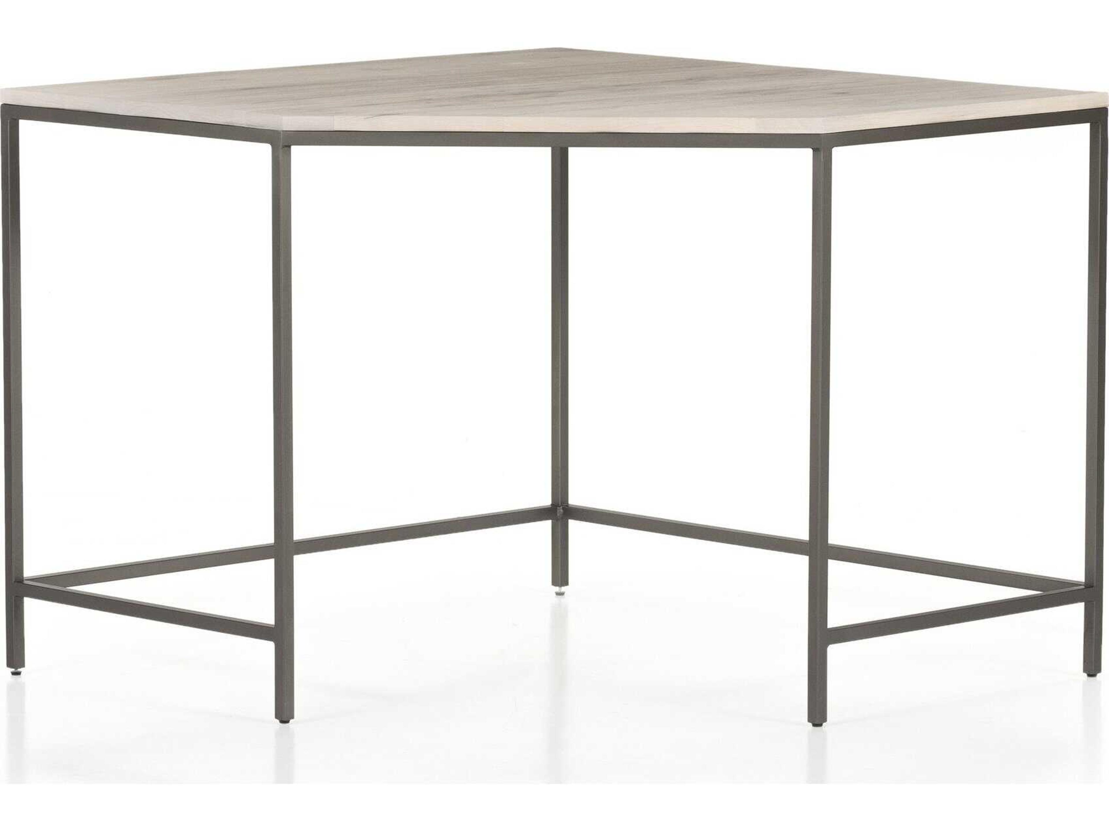 Fulton Trey Natural Iron Poplar Wood Modular Corner Desk