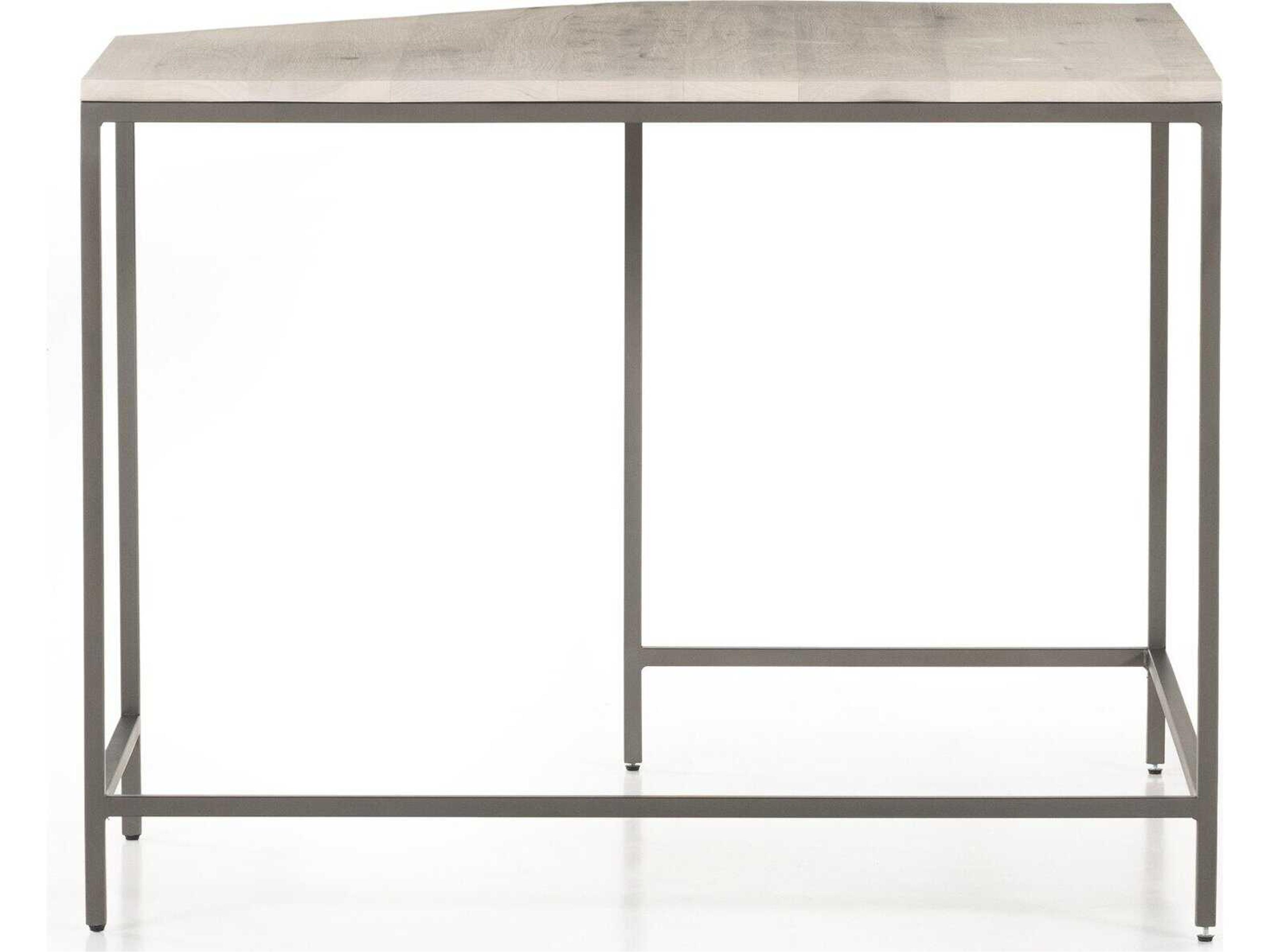 Four Hands Fulton Trey Natural Iron Poplar Wood Modular Corner Desk