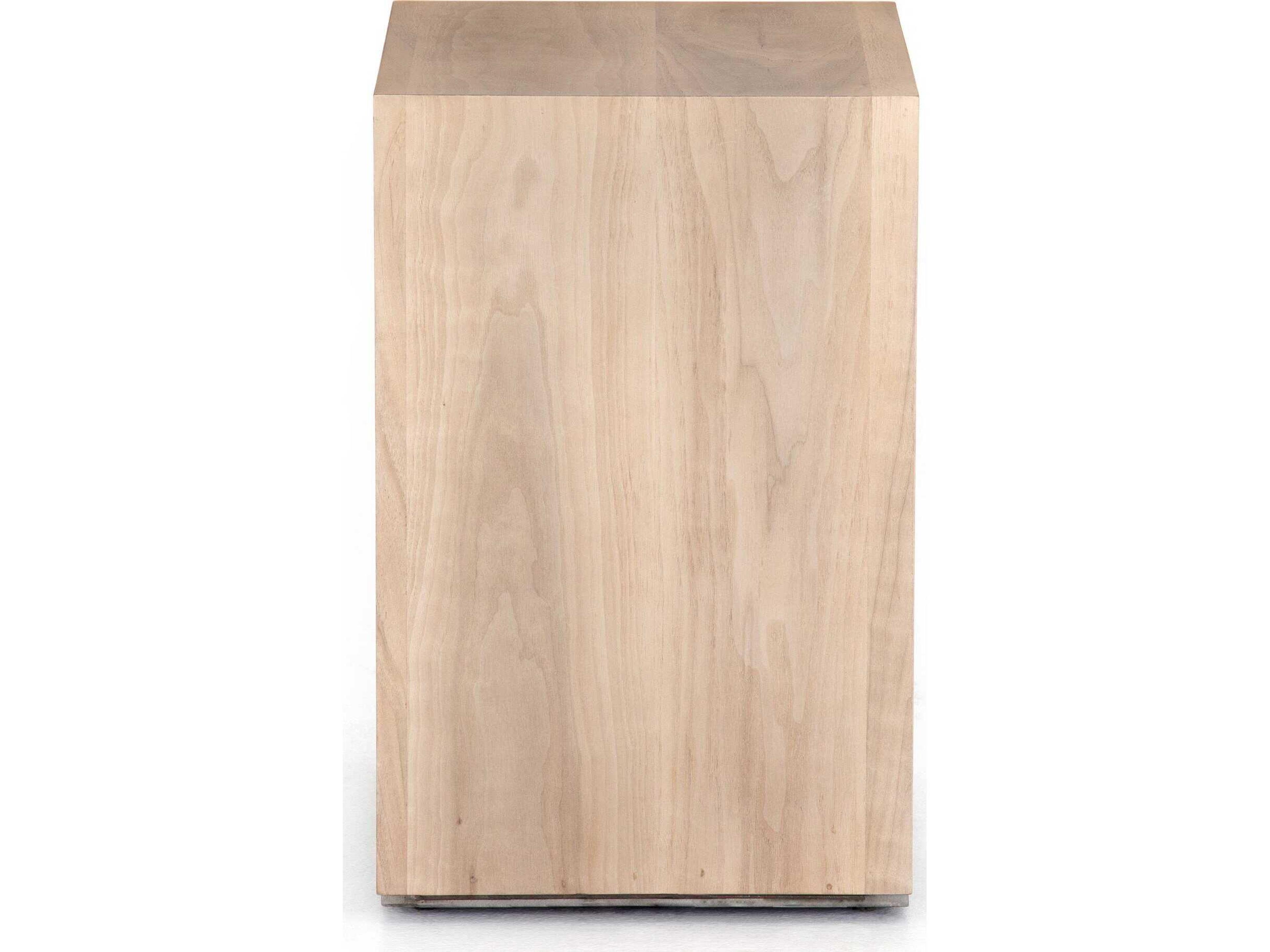 Four Hands Wesson Hudson Rectangular Wood Gunmetal Ashen Walnut End Table