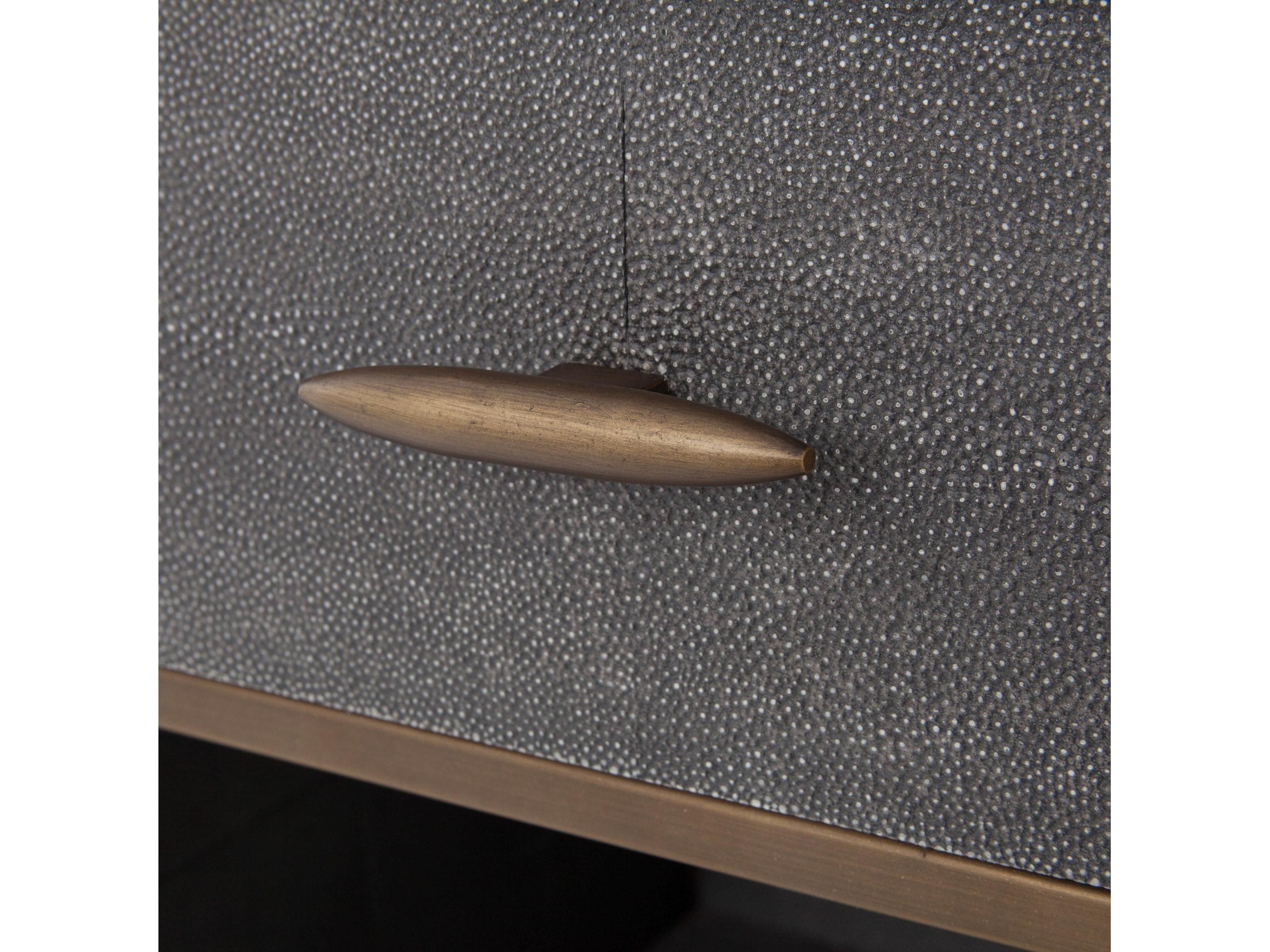 Four Hands Bentley Shagreen 1-Drawer Gray Nightstand