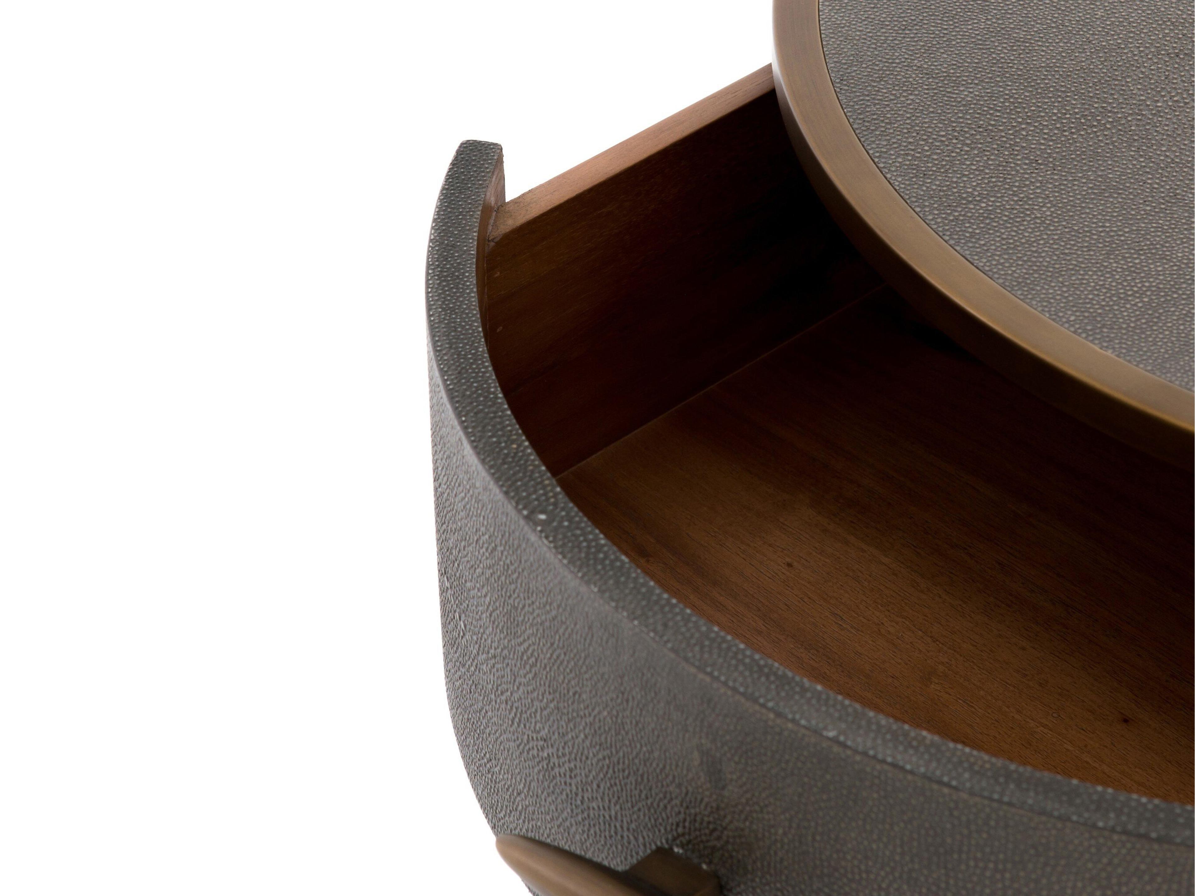 Four Hands Bentley Shagreen 1-Drawer Gray Nightstand