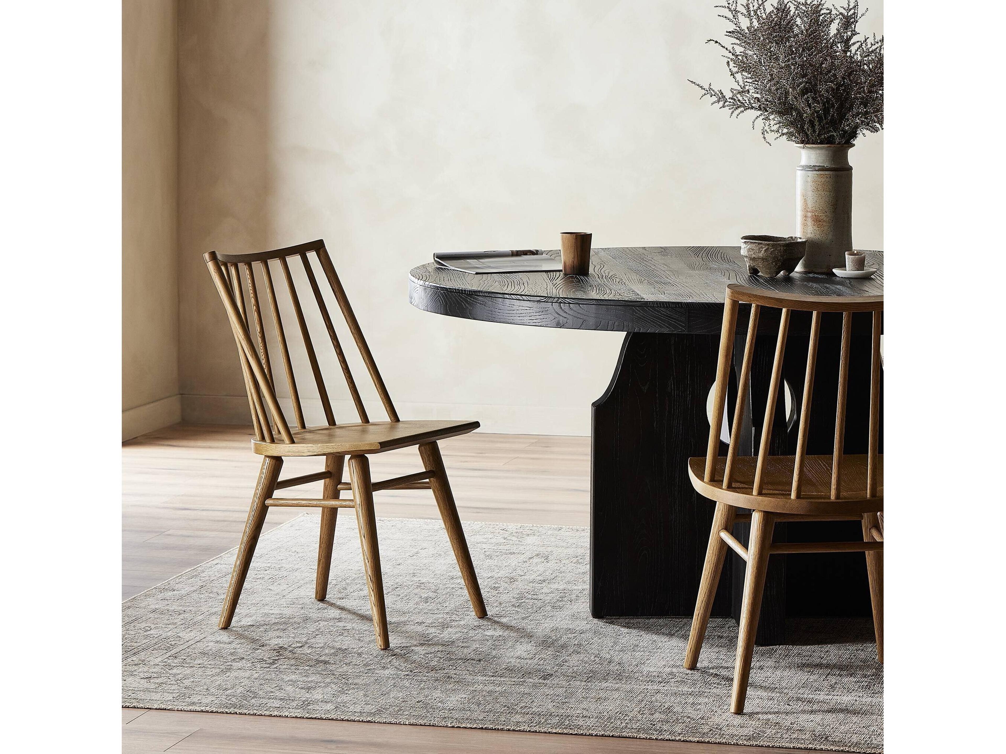 Four Hands Wallis Lewis Sandy Oak  Wood Windsor Chair