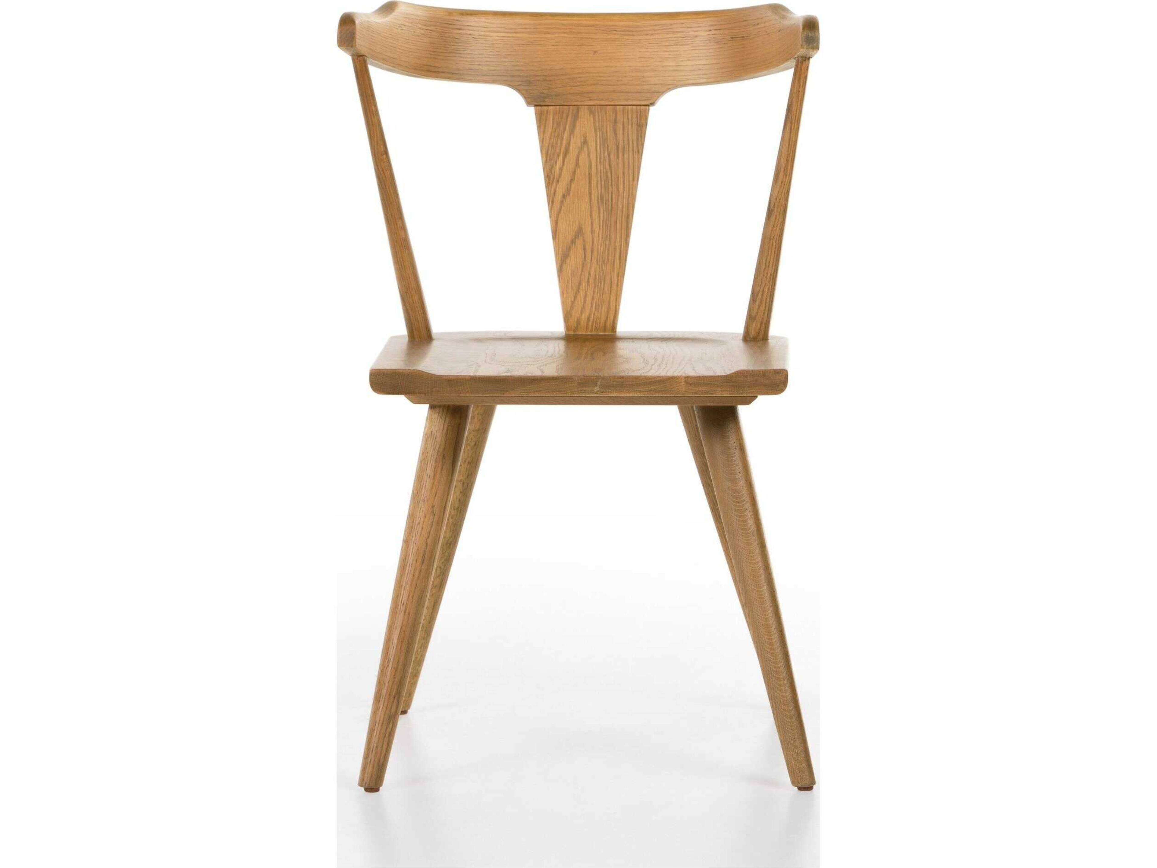 Four Hands Belfast Ripley Oak Wood Brown Side Dining Chair