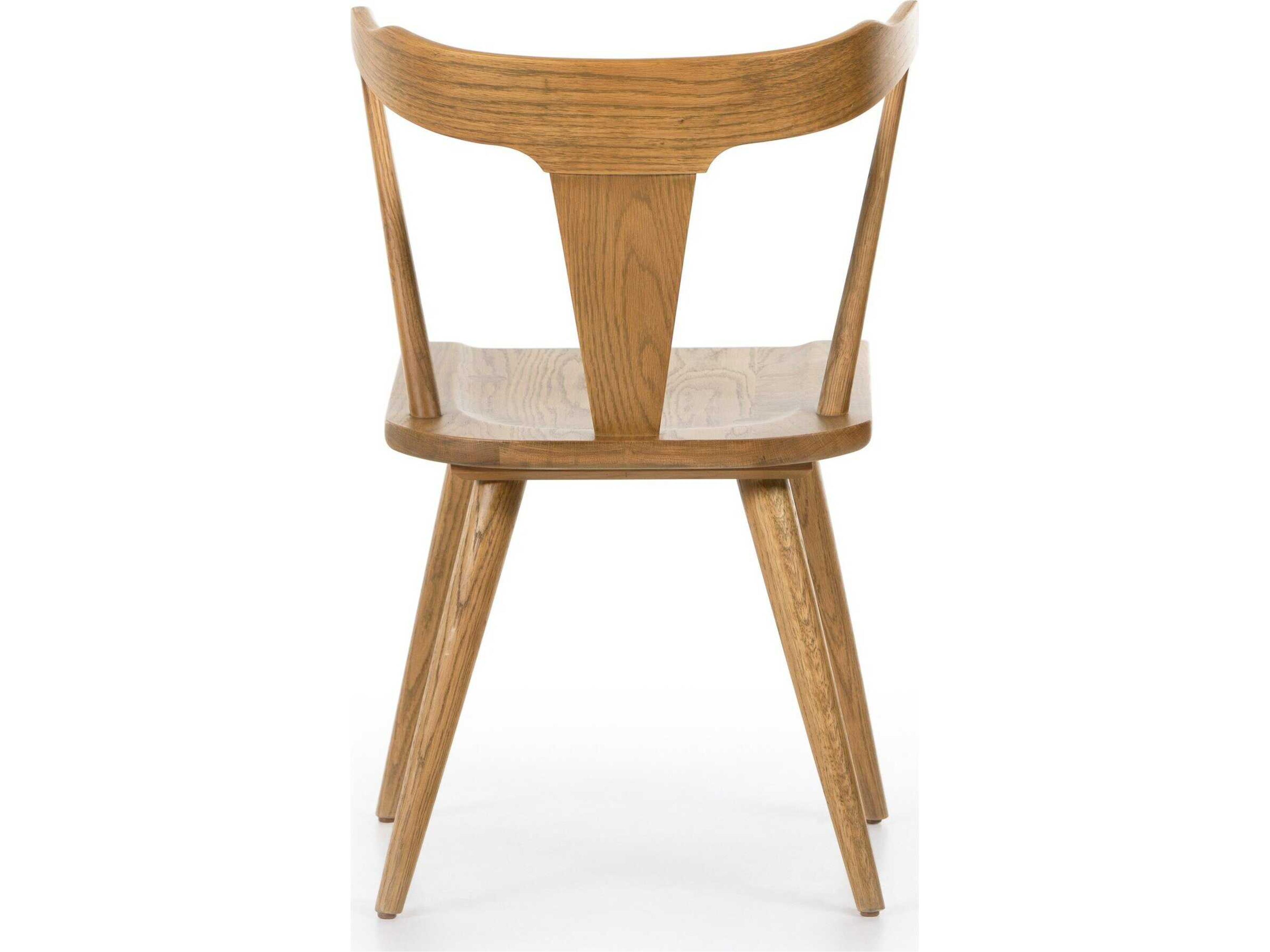 Four Hands Belfast Ripley Oak Wood Brown Side Dining Chair
