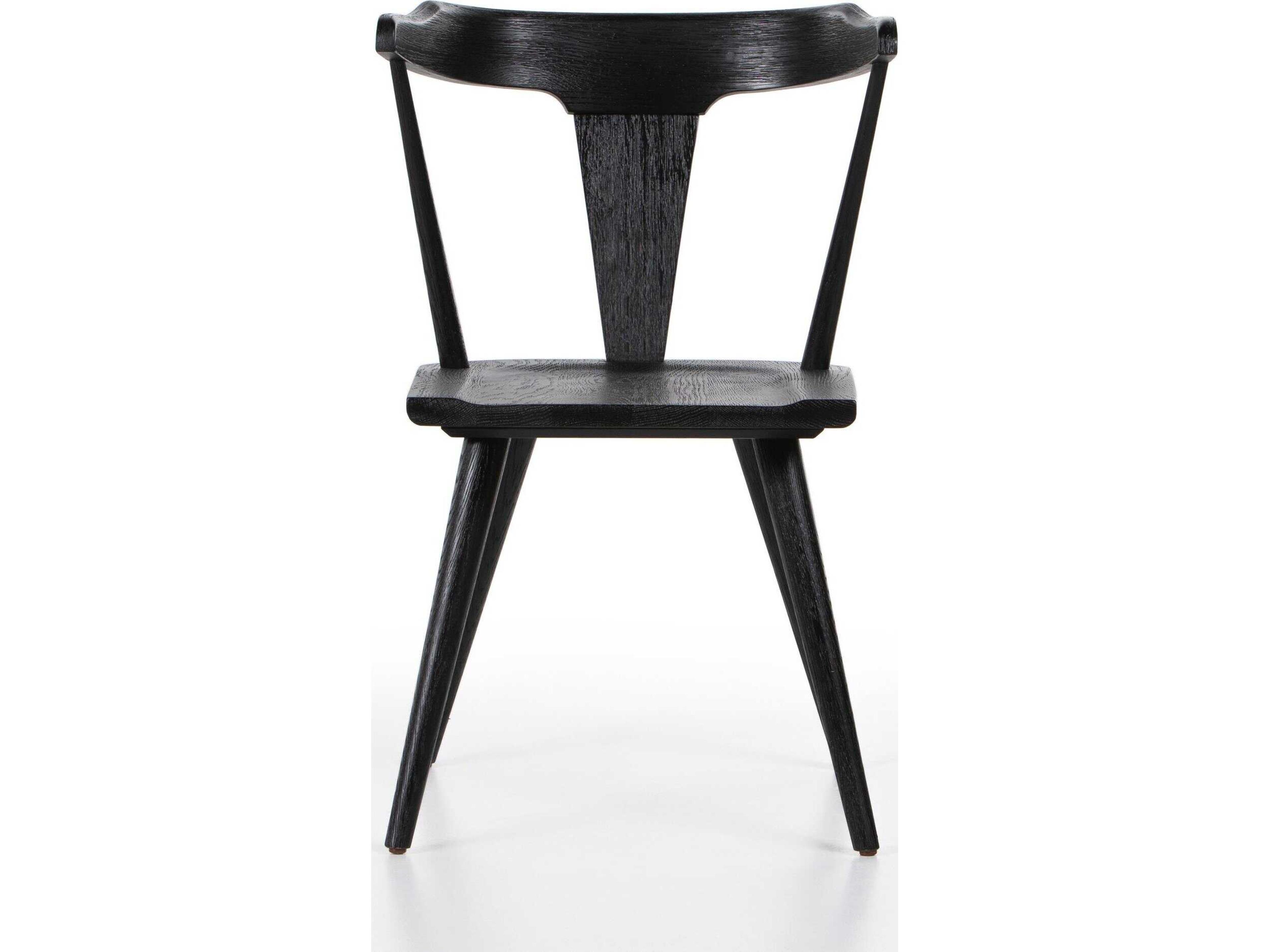 Four Hands Garth Ripley Dining Chair-Black Oak