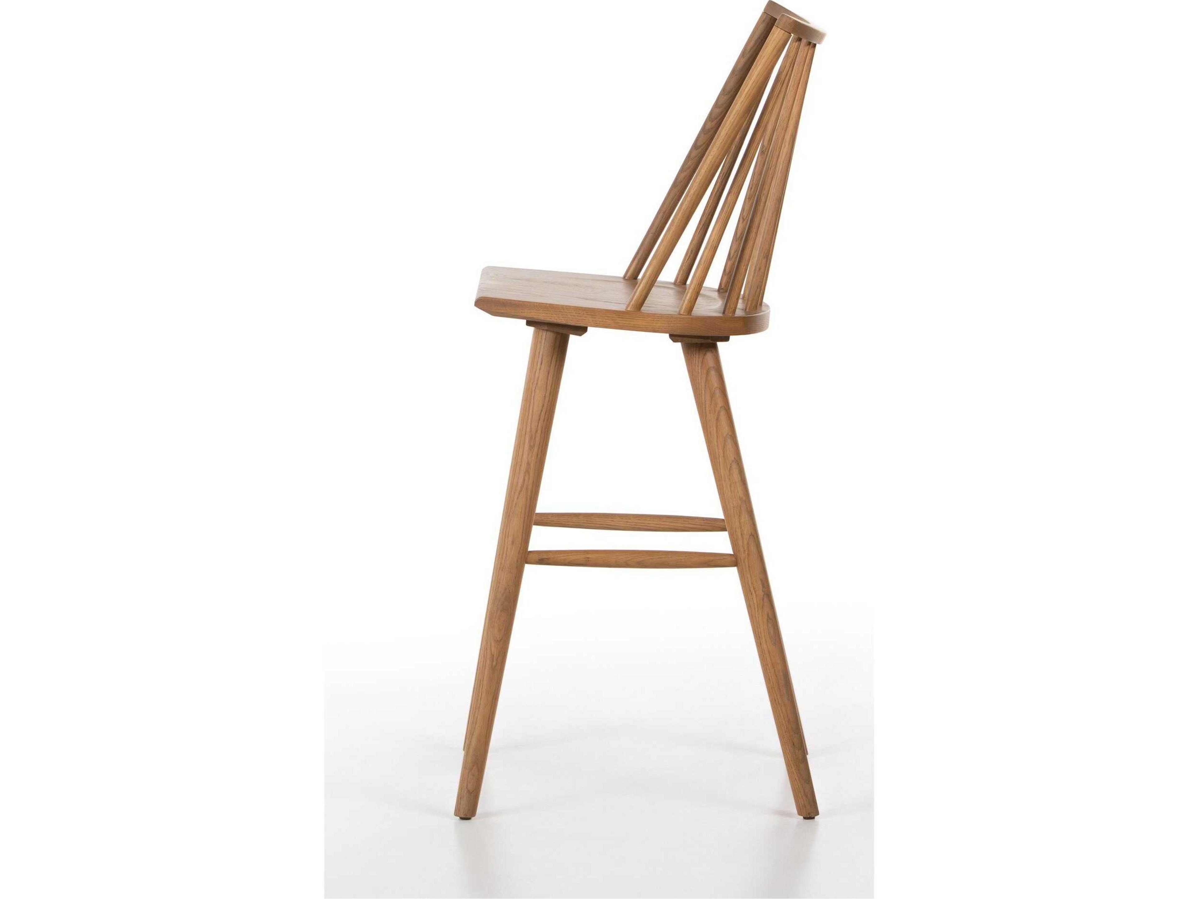 Four Hands Wallis Lewis Sandy Oak  Wood Windsor Stool