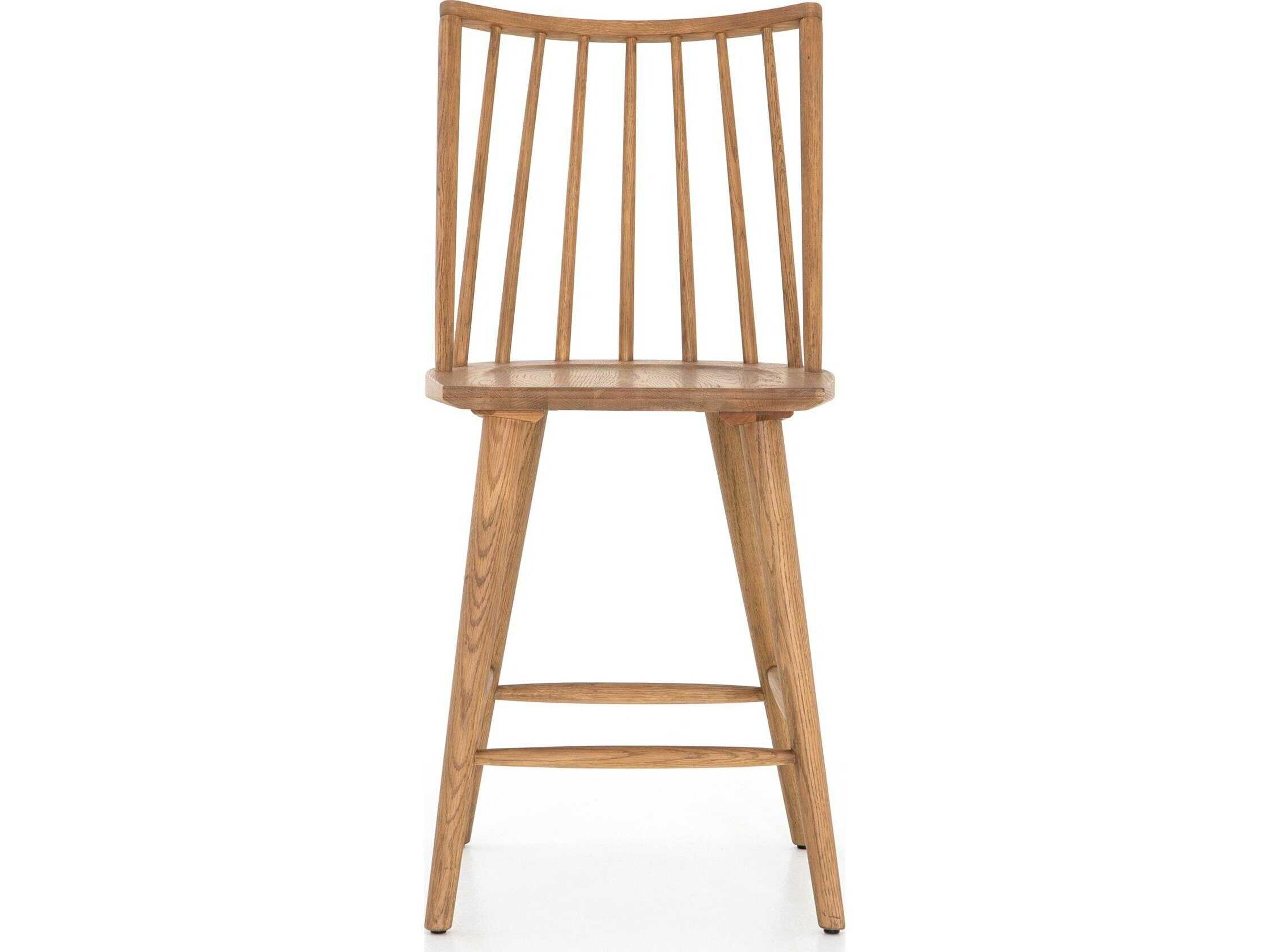 Four Hands Belfast Lewis Windsor Oak Wood Sandy None Counter Stool