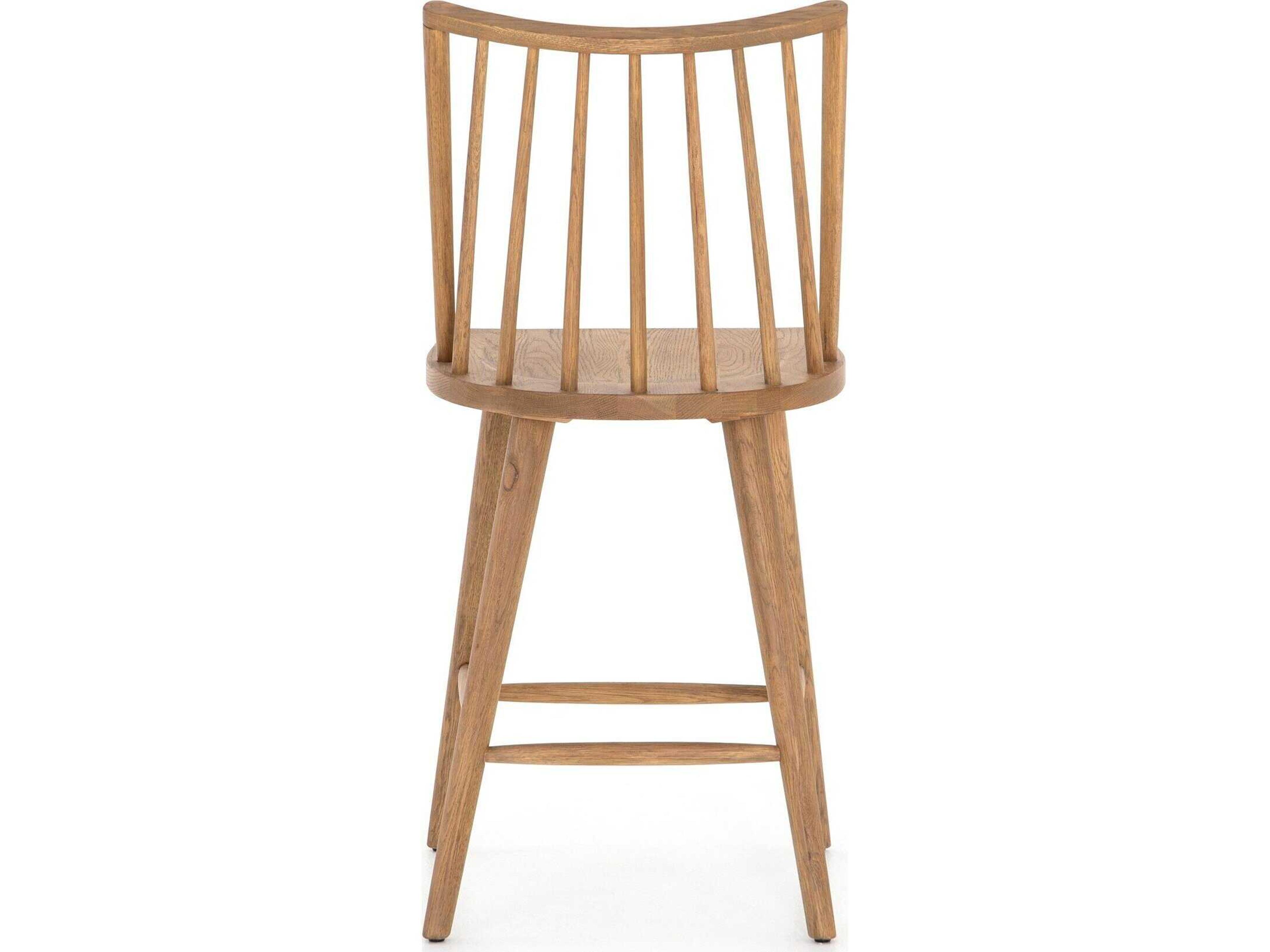 Four Hands Belfast Lewis Windsor Oak Wood Sandy None Counter Stool