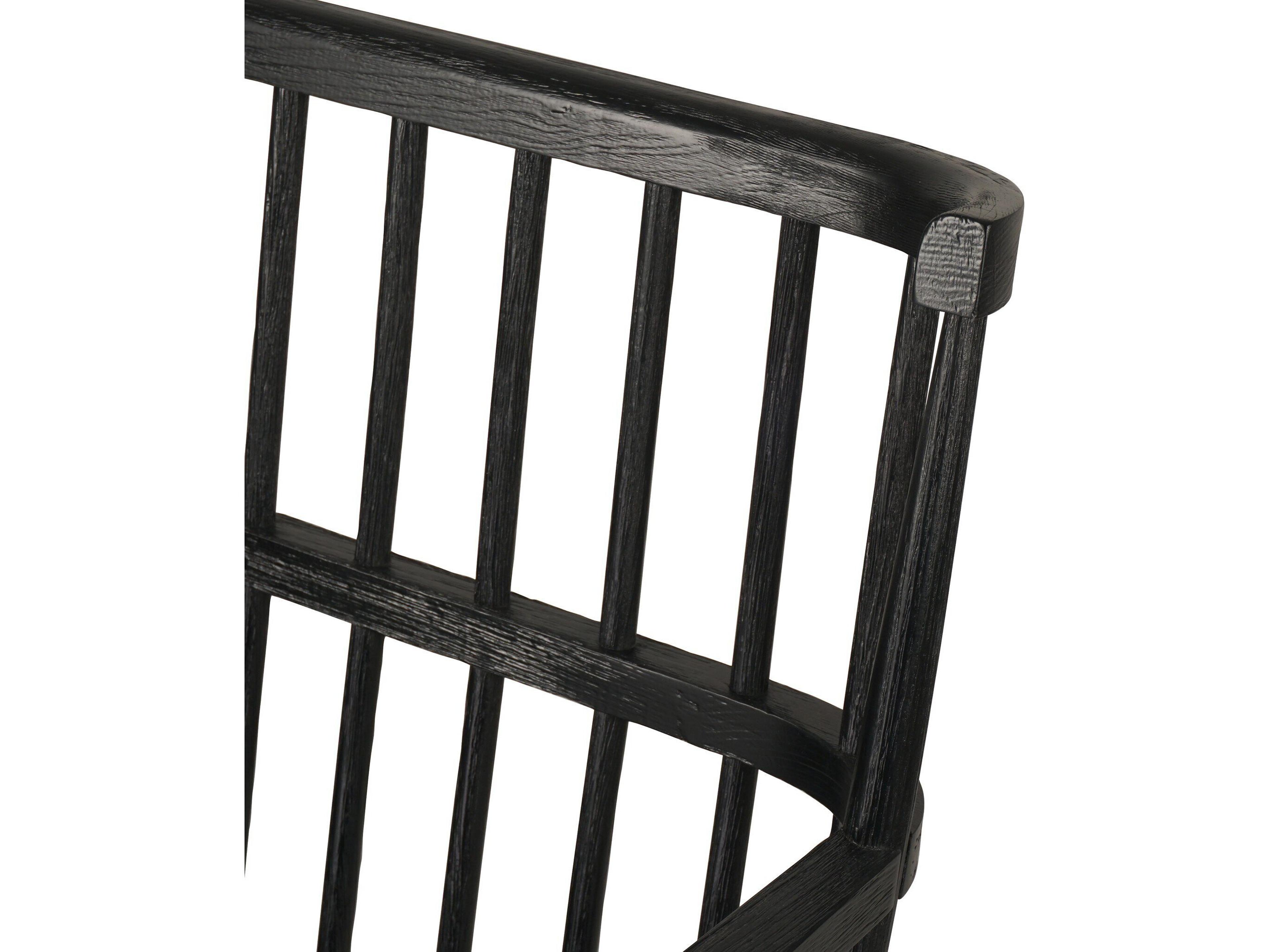 Four Hands Keston Aspen Matte Black  Bench