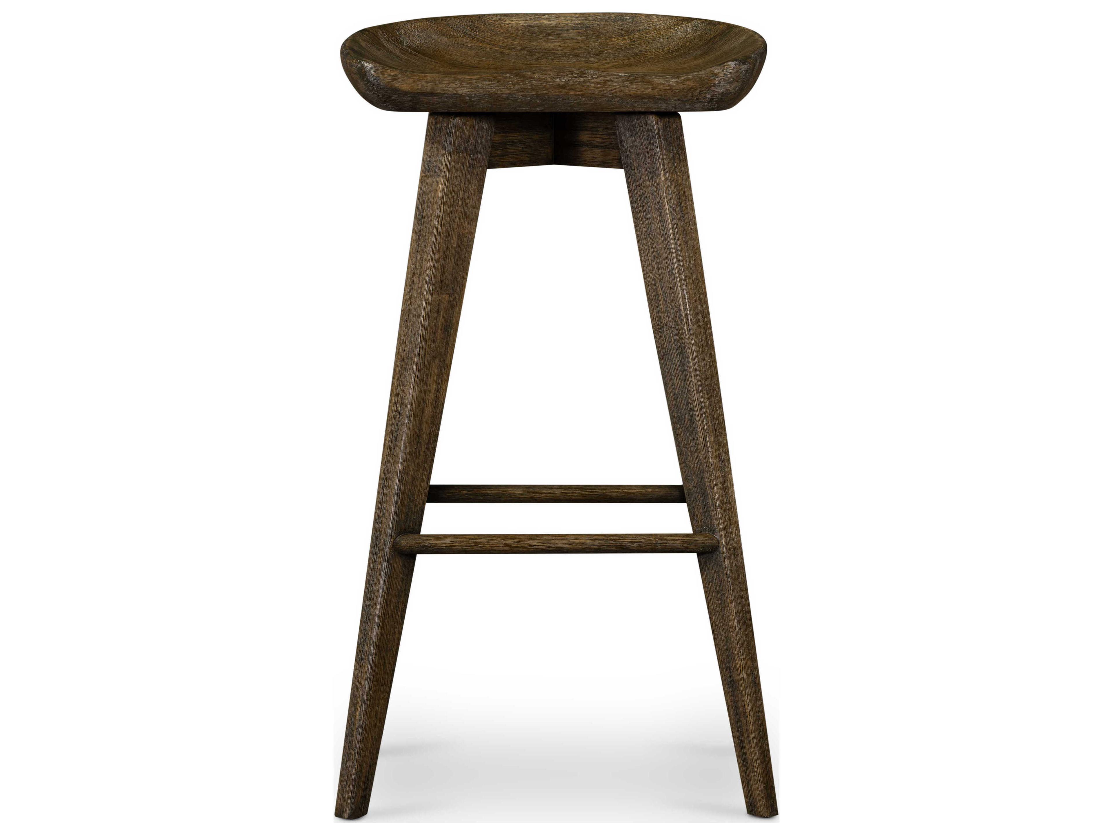 Luxecor Globetrotter Paramore Swivel Solid Wood Brushed Shale Grey Counter Stool