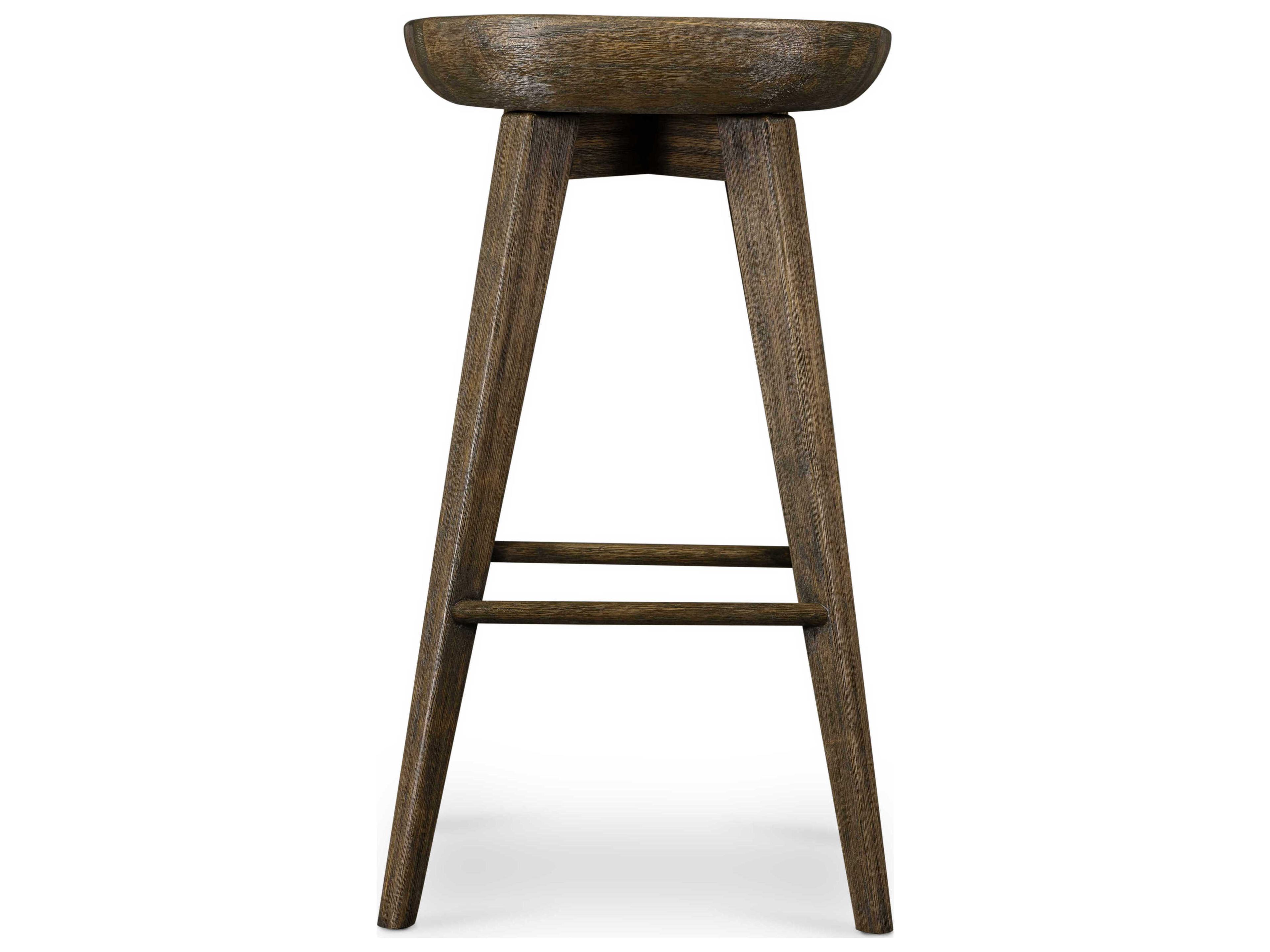 Luxecor Globetrotter Paramore Swivel Solid Wood Brushed Shale Grey Counter Stool