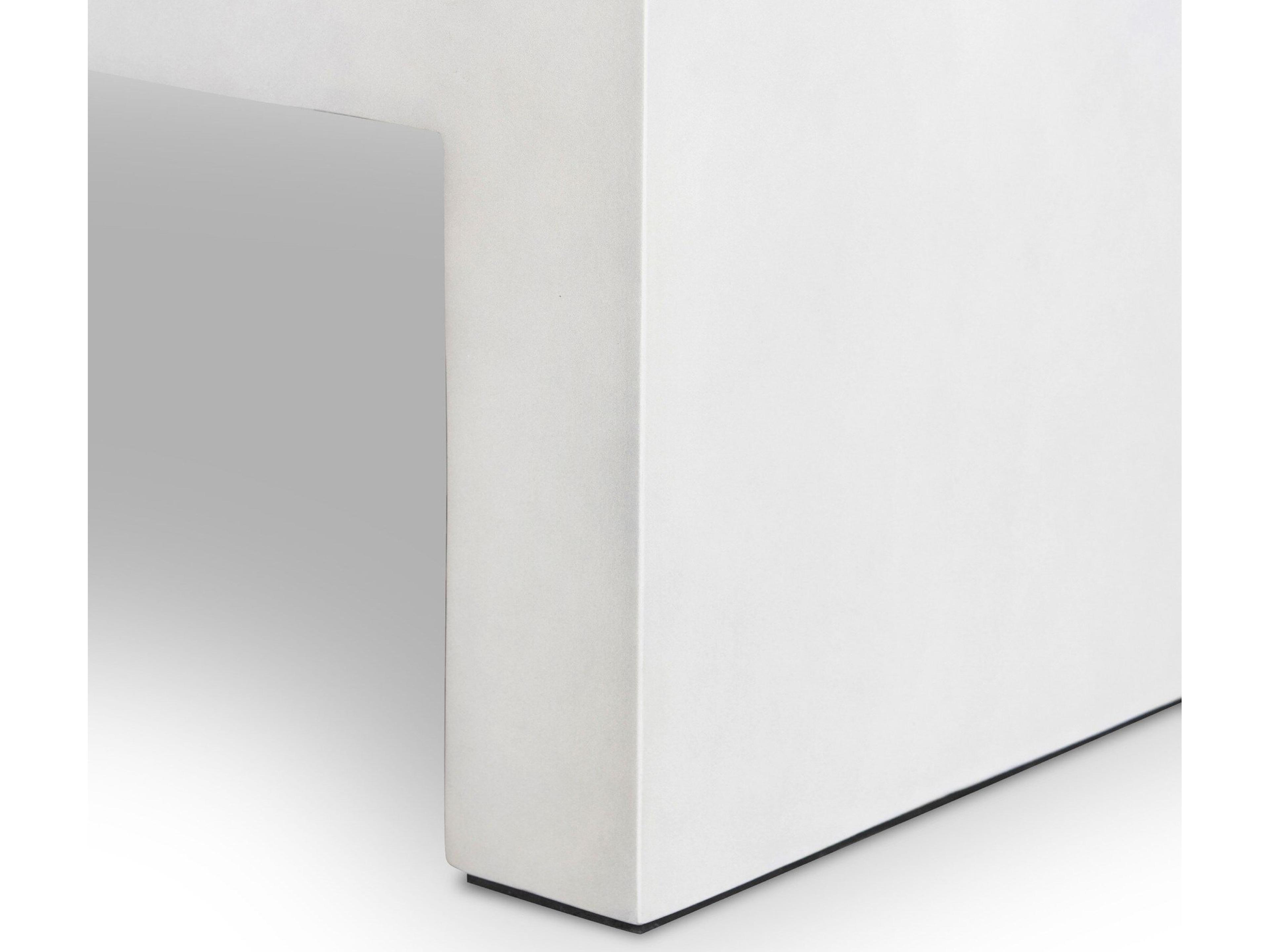 Four Hands Bina Parish White Concrete Coffee Table