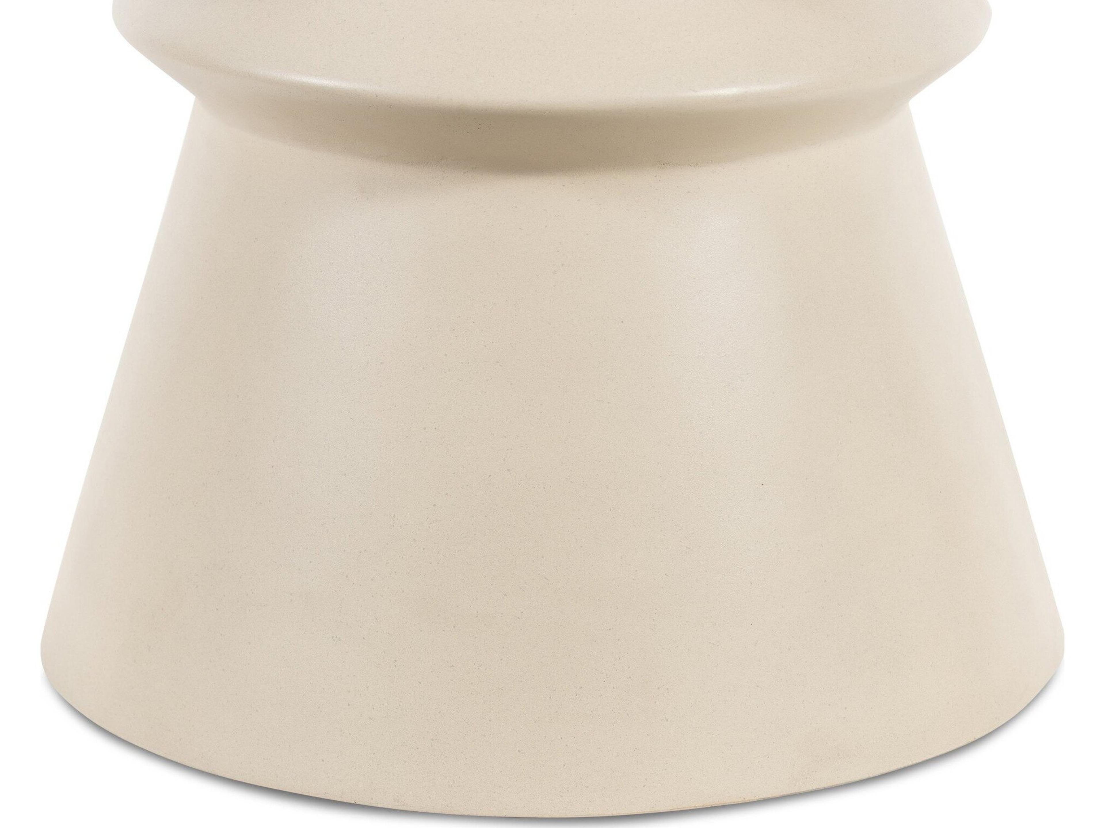 Four Hands Everett Lina Parchment White End Table