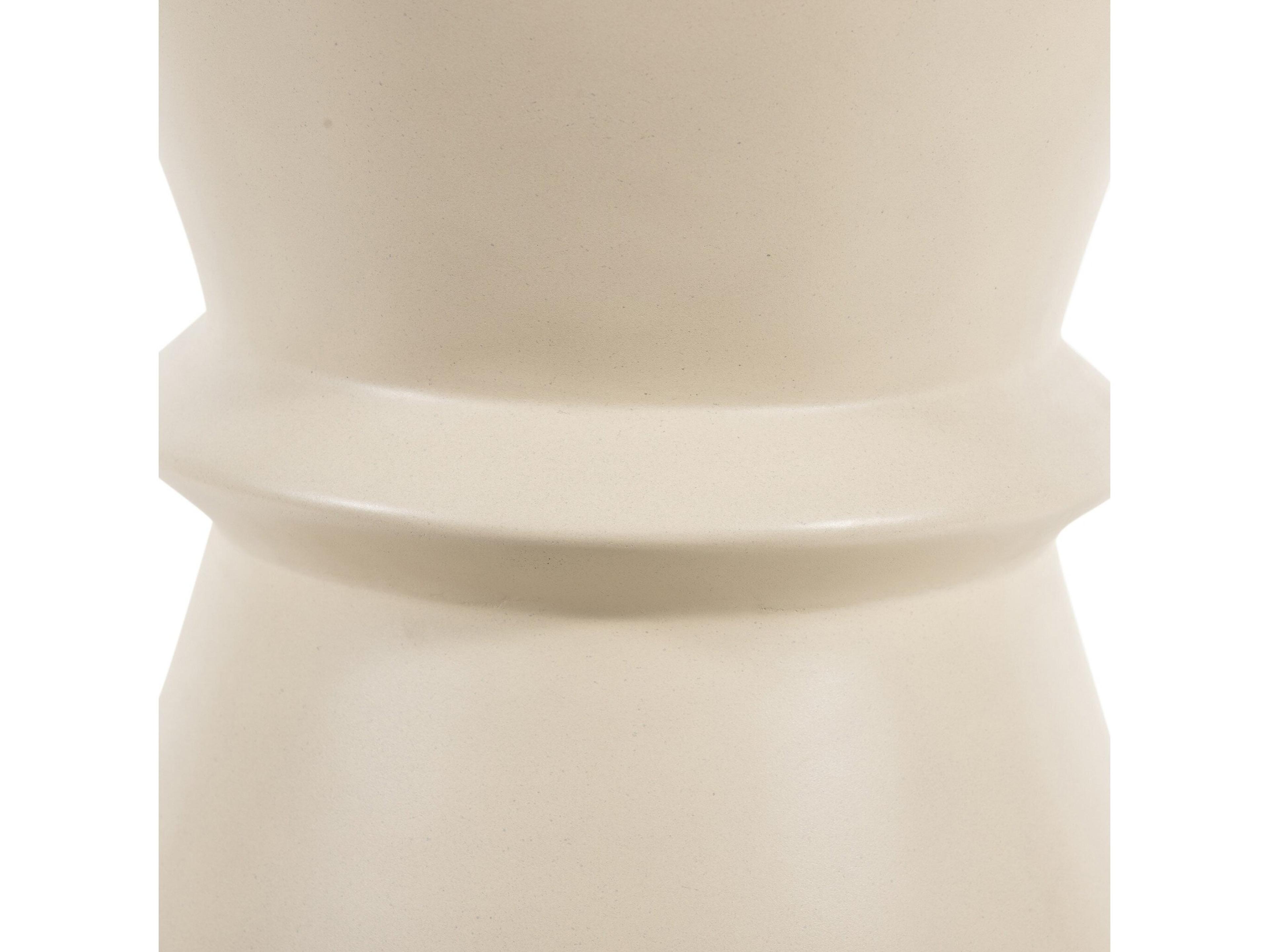 Four Hands Everett Lina Parchment White End Table